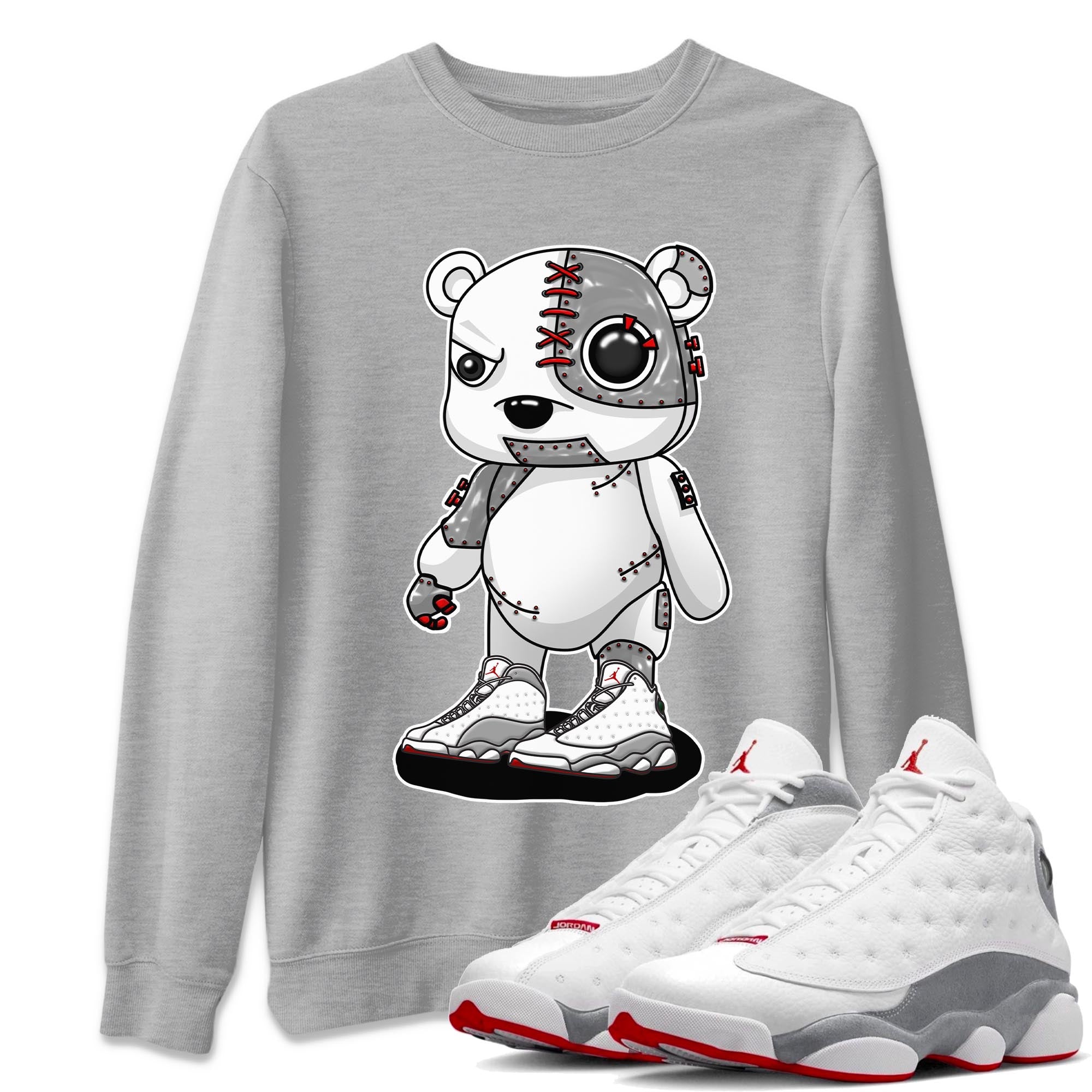 Cyborg Bear Unisex Tops - Air Jordan 13 Wolf Grey