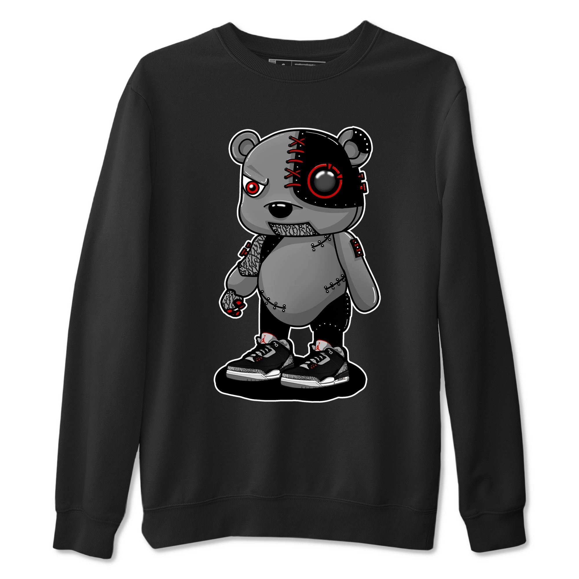Cyborg Bear snkmatch Tees - Air Jordan 3 Black Cement