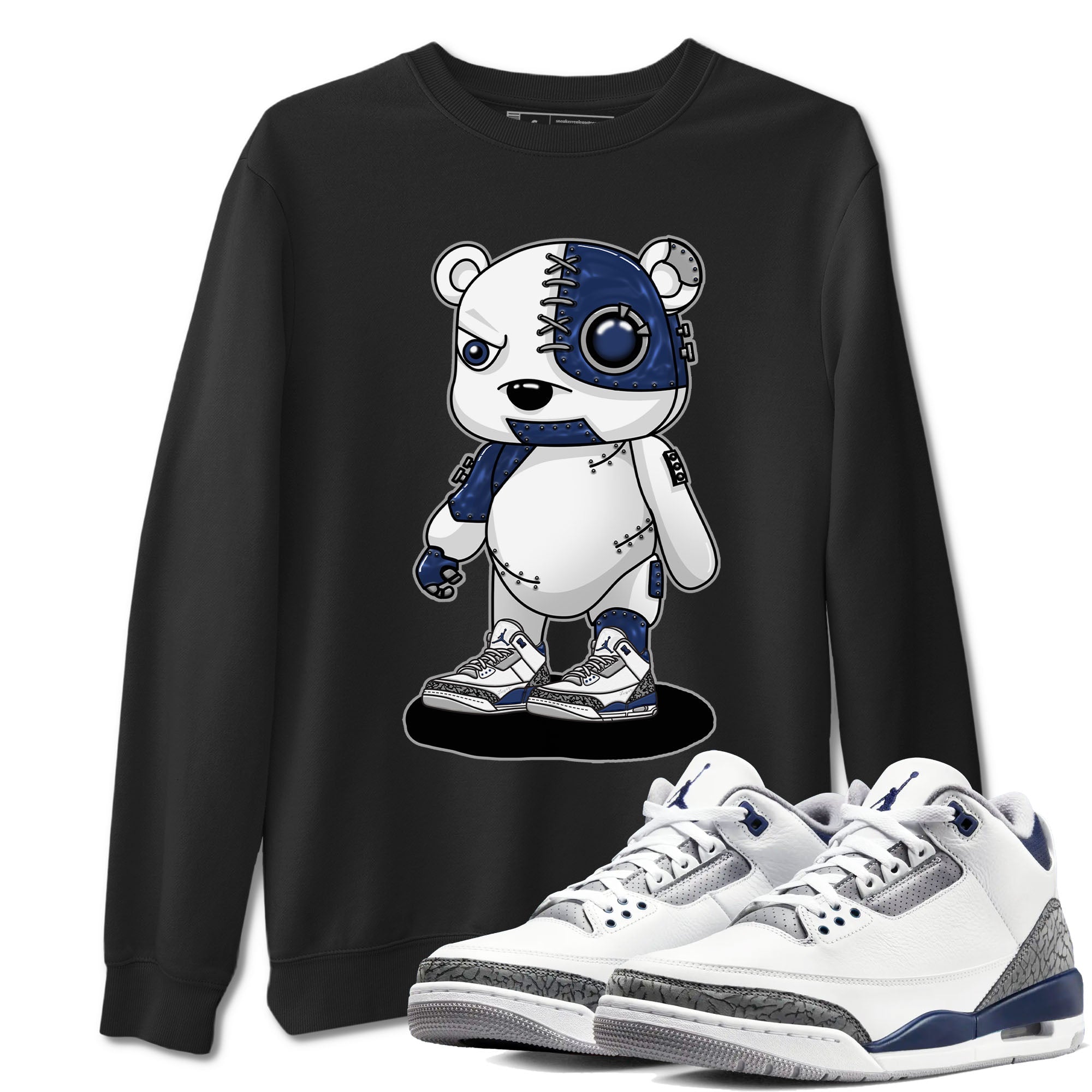 Cyborg Bear snkmatch Tees - Air Jordan 3 Midnight Navy 2023