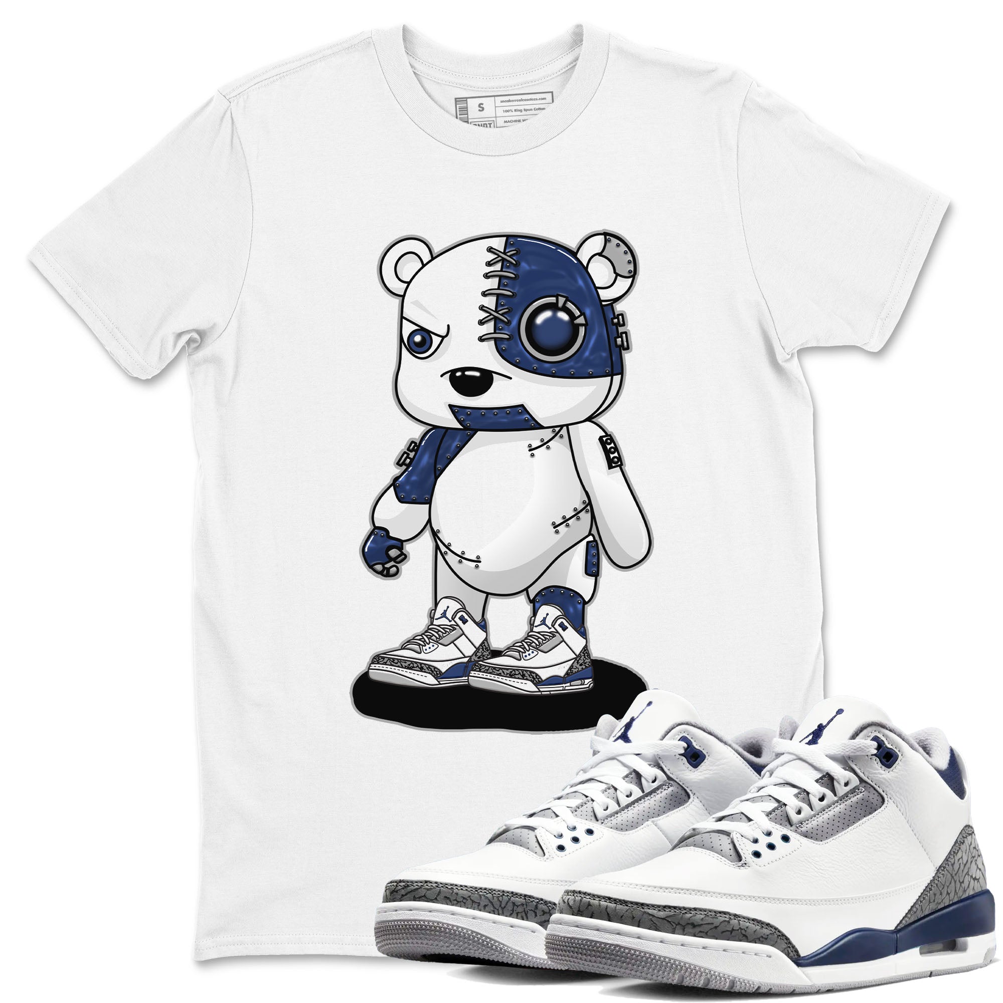 Cyborg Bear snkmatch Tees - Air Jordan 3 Midnight Navy 2023