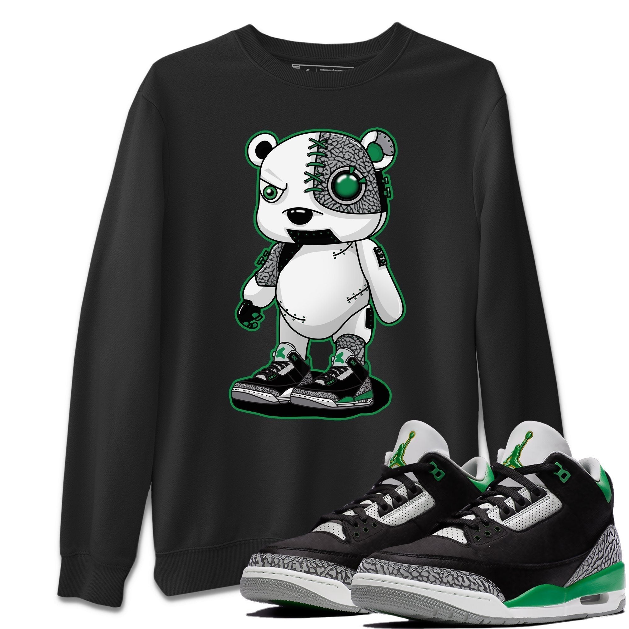 Cyborg Bear Unisex Tops - Air Jordan 3 Pine Green