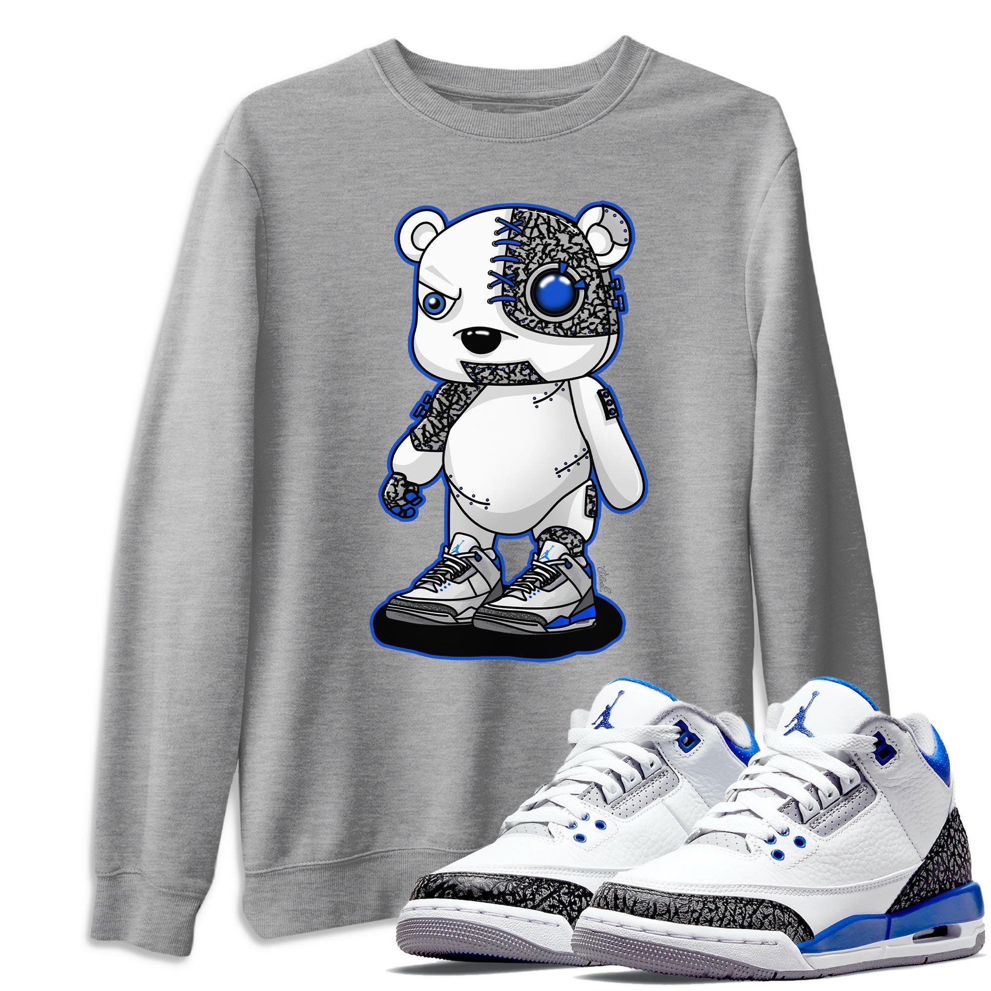 Cyborg Bear Unisex Tops - Air Jordan 3 Racer Blue