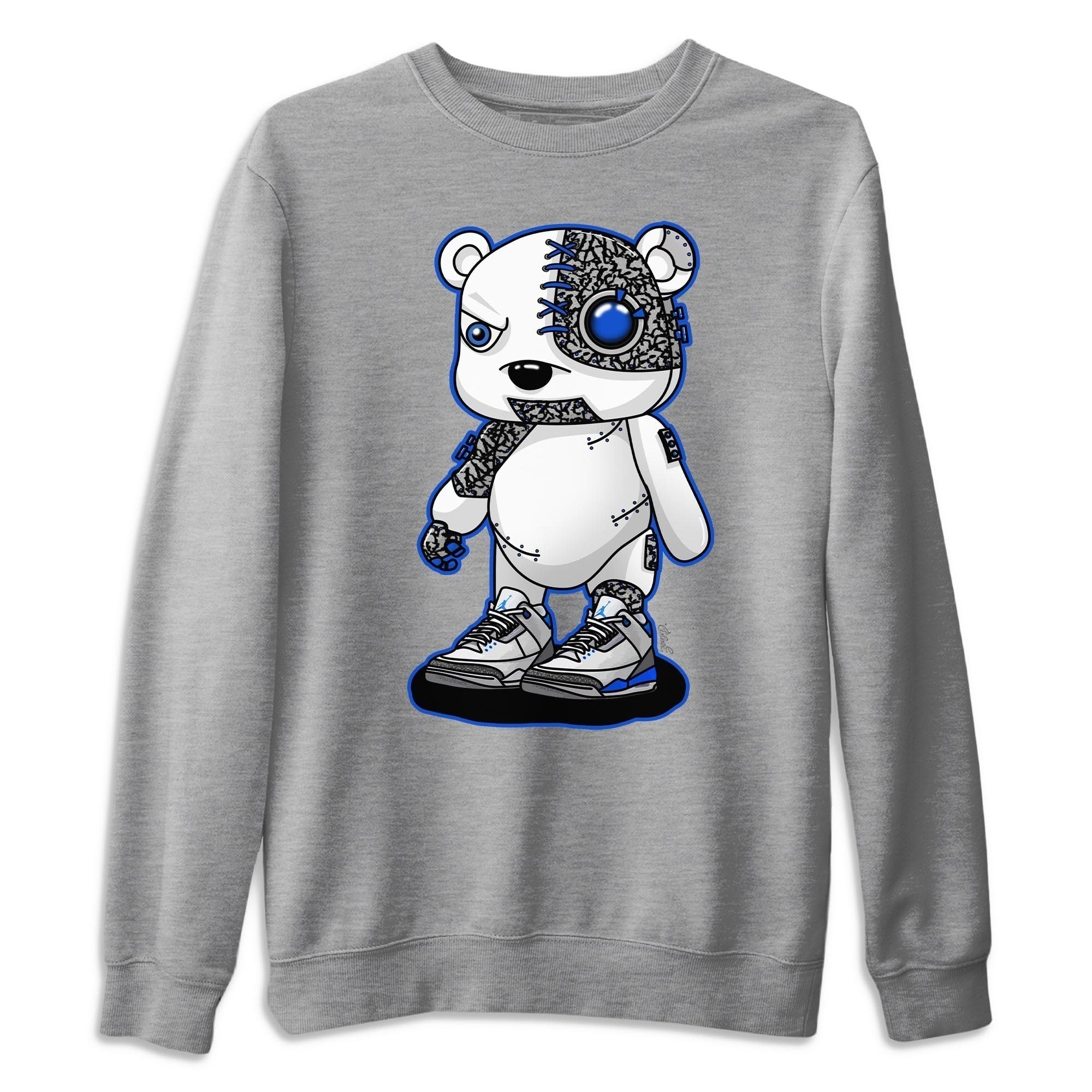 Cyborg Bear Unisex Tops - Air Jordan 3 Racer Blue