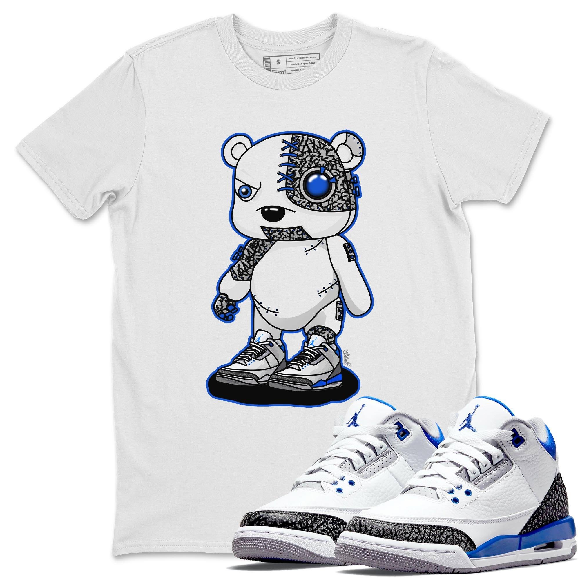 Cyborg Bear Unisex Tops - Air Jordan 3 Racer Blue