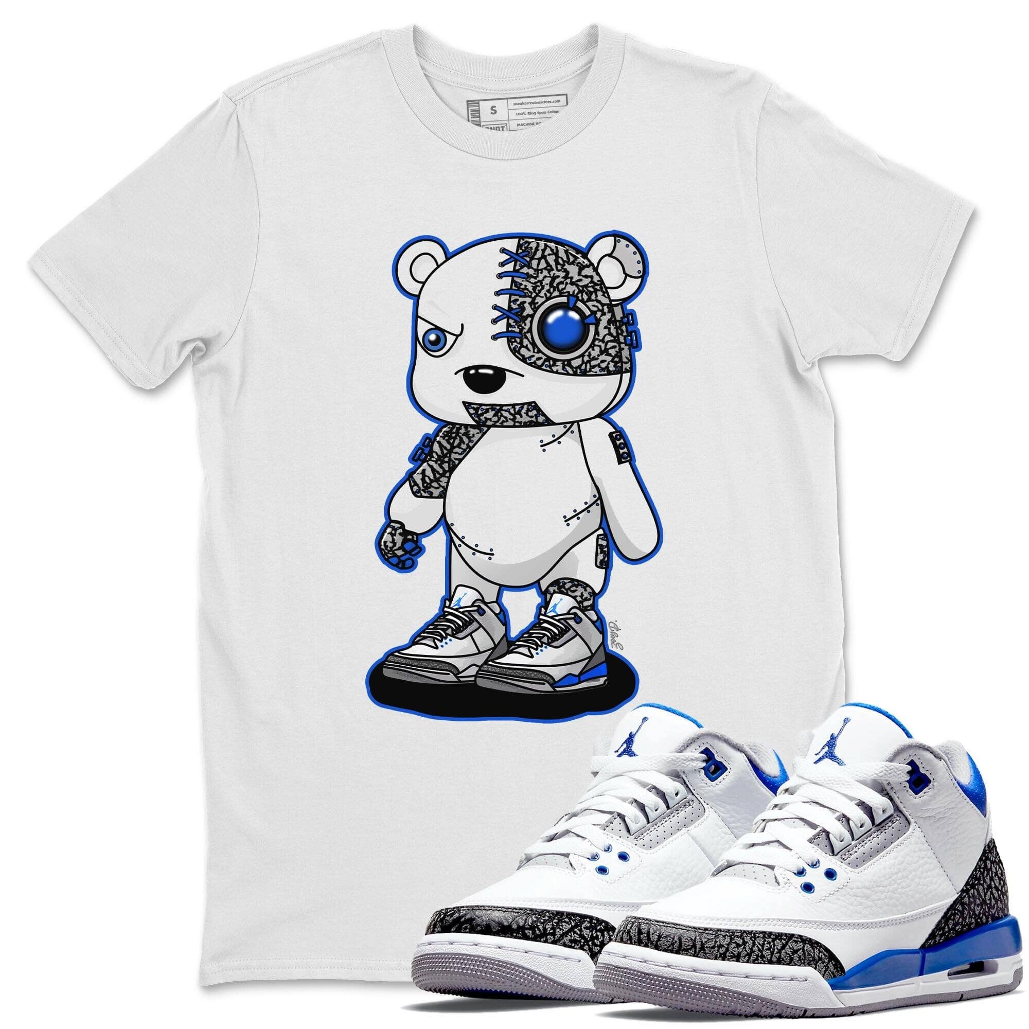Cyborg Bear Unisex Tops - Air Jordan 3 Racer Blue