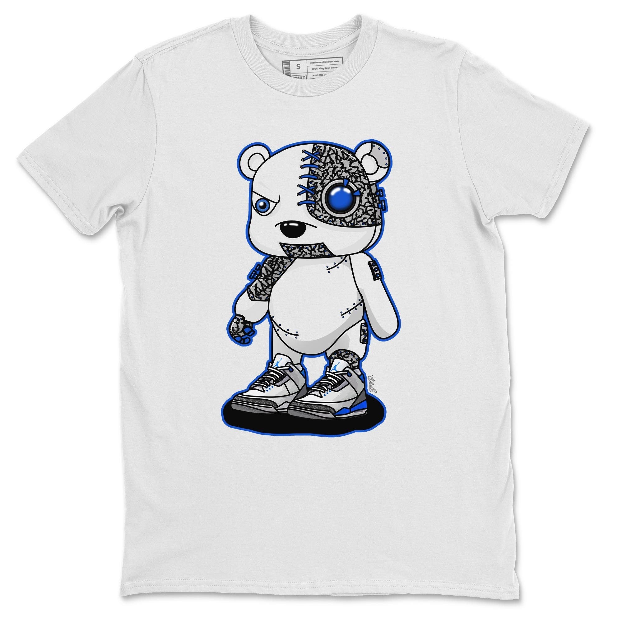 Cyborg Bear Unisex Tops - Air Jordan 3 Racer Blue
