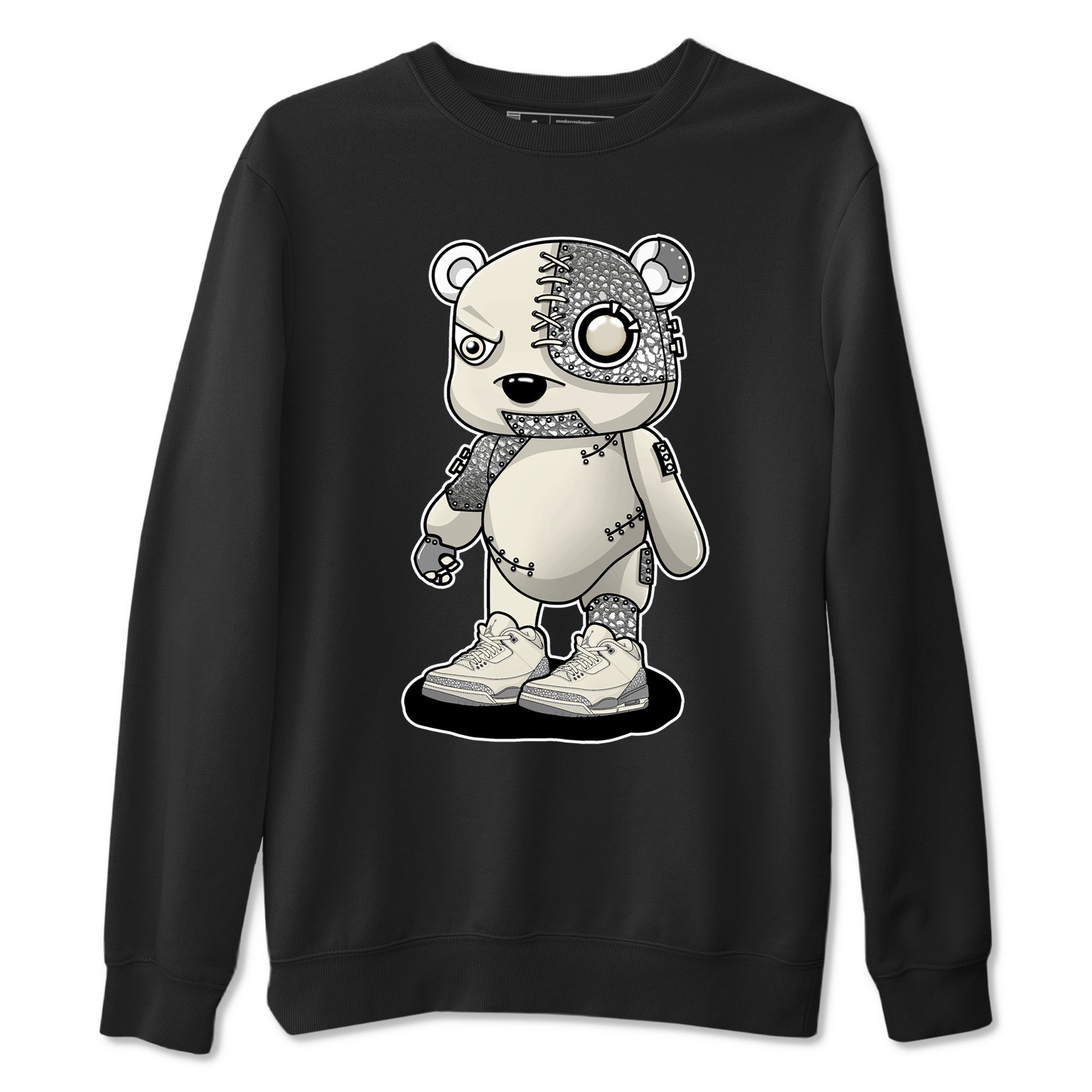 Cyborg Bear snkmatch Tees - Air Jordan 3 Sail and Cement Grey