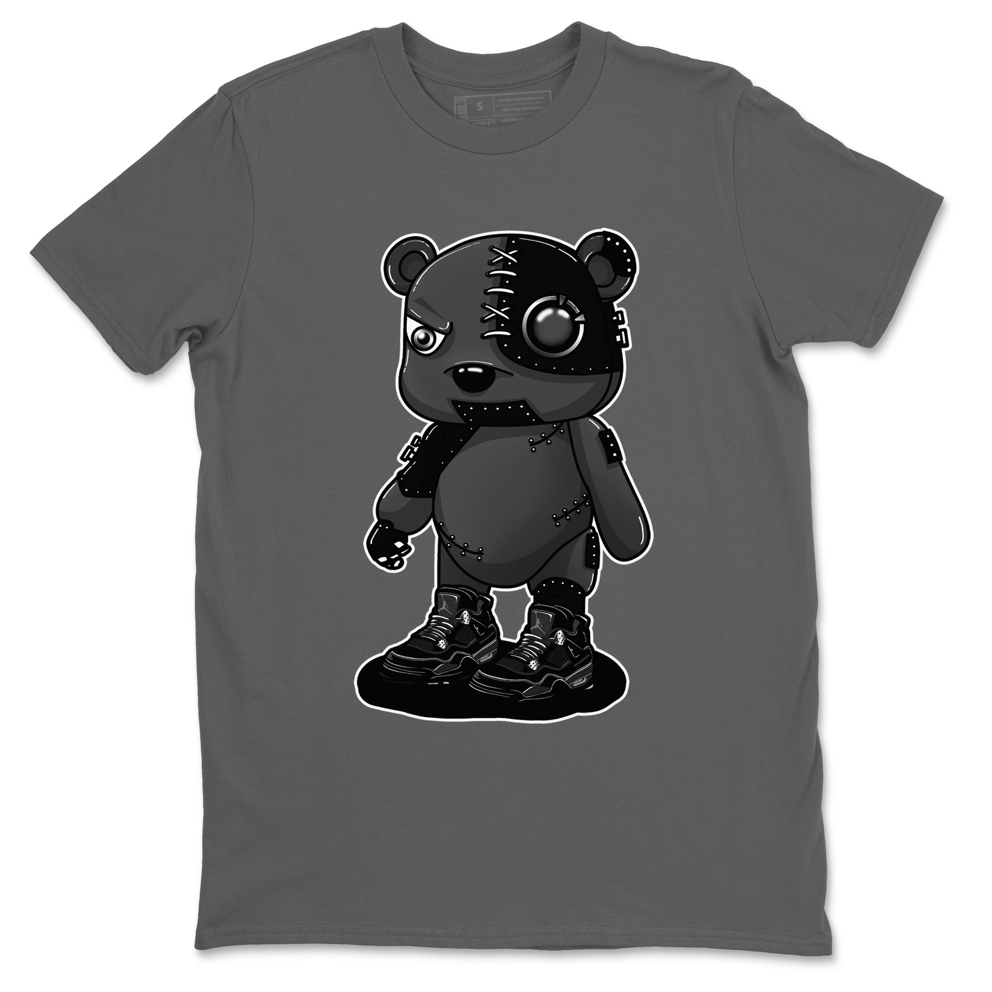 Cyborg Bear snkmatch Tees - Air Jordan 4 Black Cat