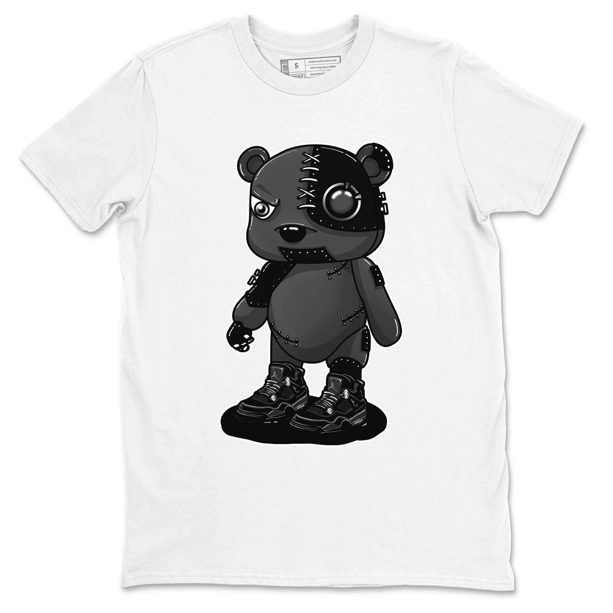 Cyborg Bear snkmatch Tees - Air Jordan 4 Black Cat