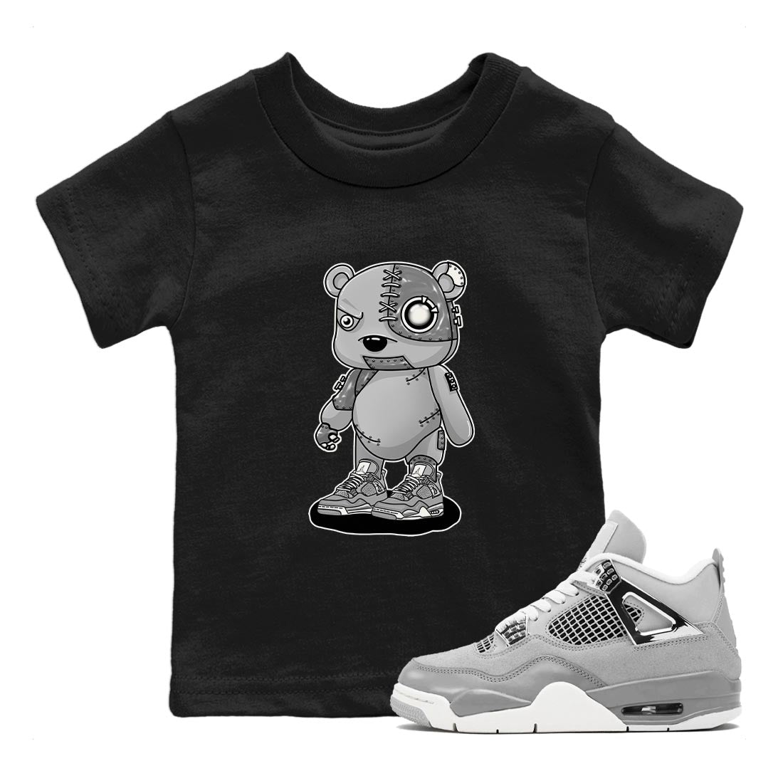 Cyborg Bear snkmatch Tee Kids - Air Jordan 4 Frozen Moments