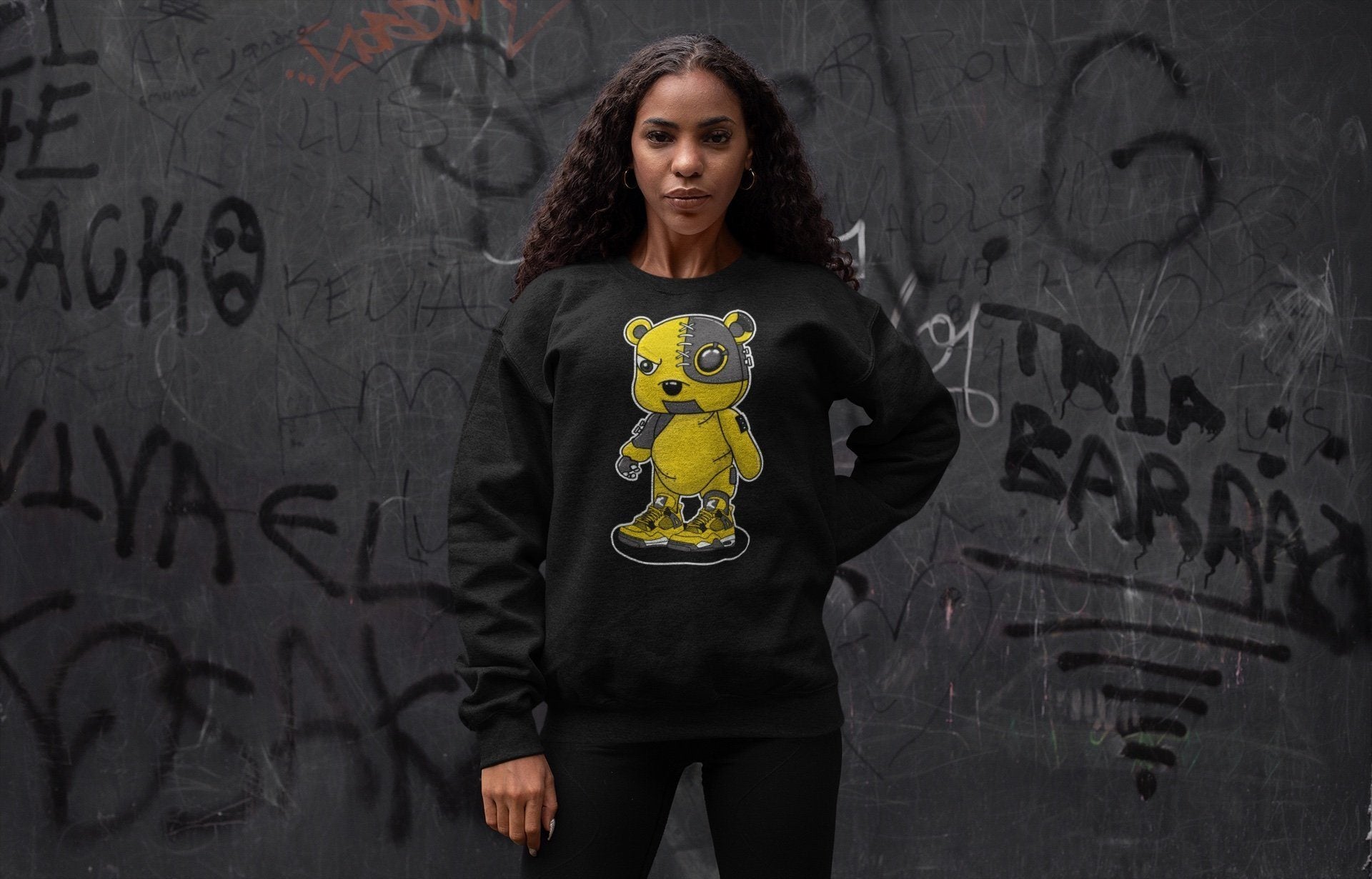 Cyborg Bear Unisex Tops - Air Jordan 4 Lightning