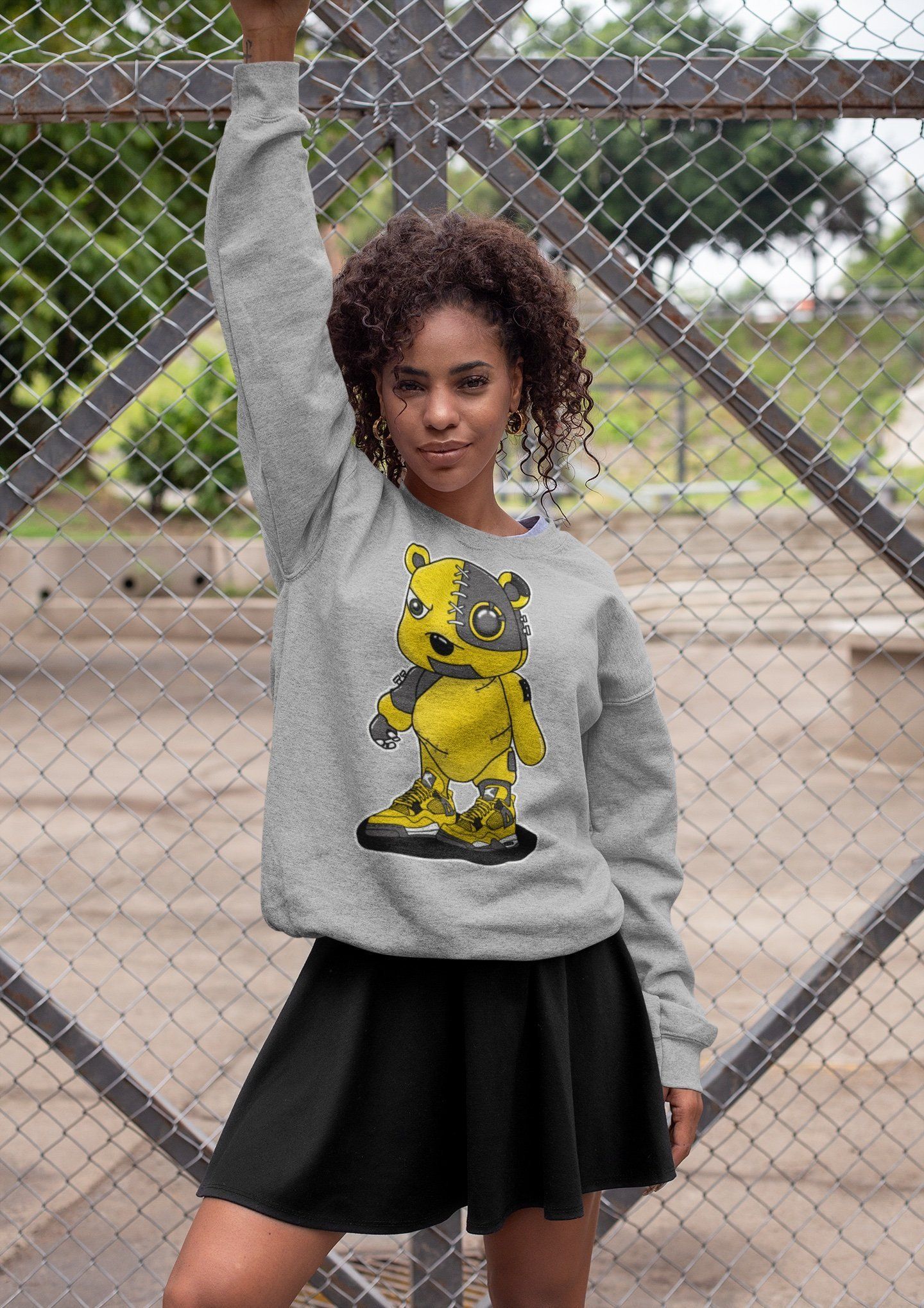 Cyborg Bear Unisex Tops - Air Jordan 4 Lightning