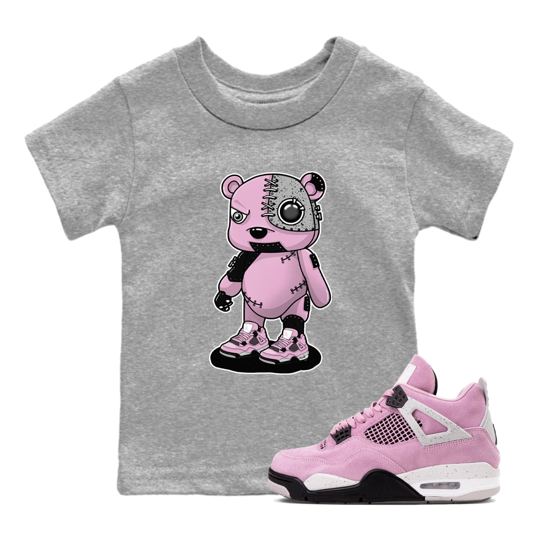 Cyborg Bear snkmatch Tees Kids - Air Jordan 4 Orchid