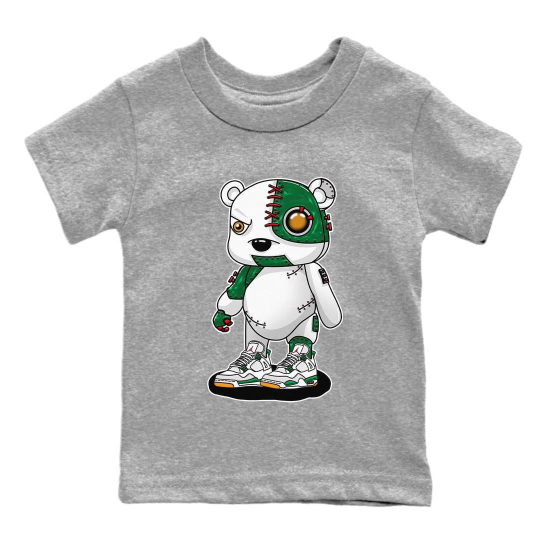 Cyborg Bear Kids Tops - Air Jordan 4 Pine Green