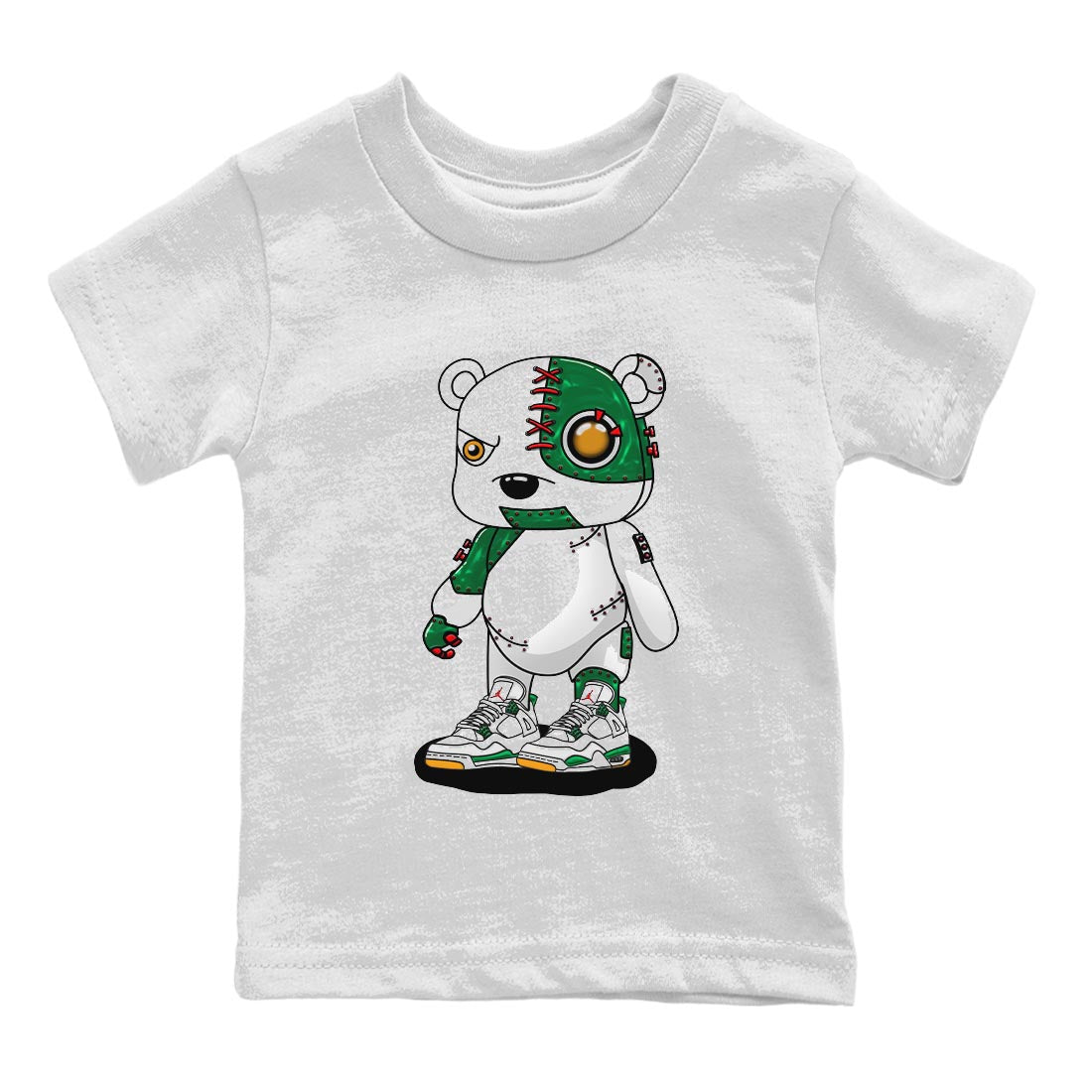 Cyborg Bear Kids Tops - Air Jordan 4 Pine Green