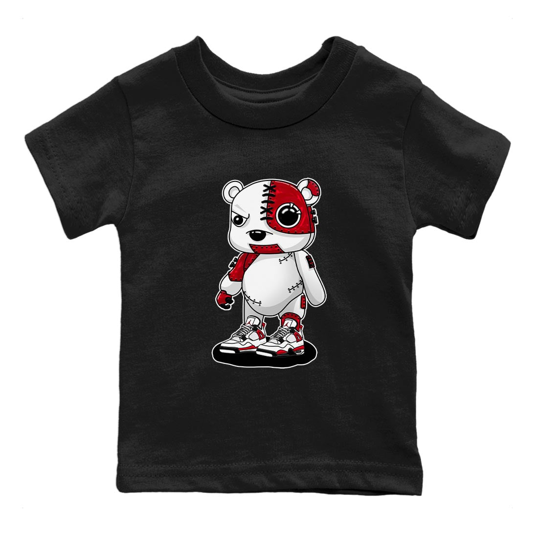 Cyborg Bear snkmatch Tee Kids - Air Jordan 4 Red Cement