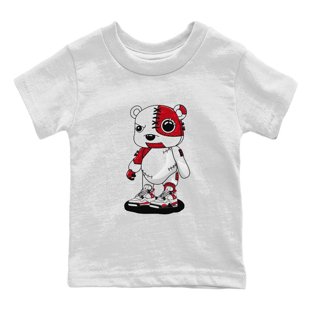 Cyborg Bear snkmatch Tee Kids - Air Jordan 4 Red Cement
