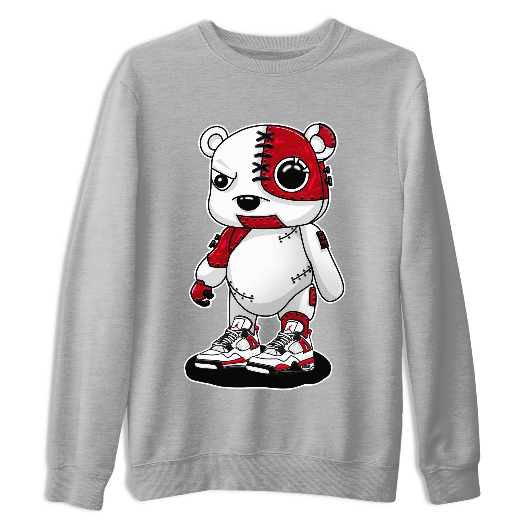 Cyborg Bear snkmatch Tee - Air Jordan 4 Red Cement