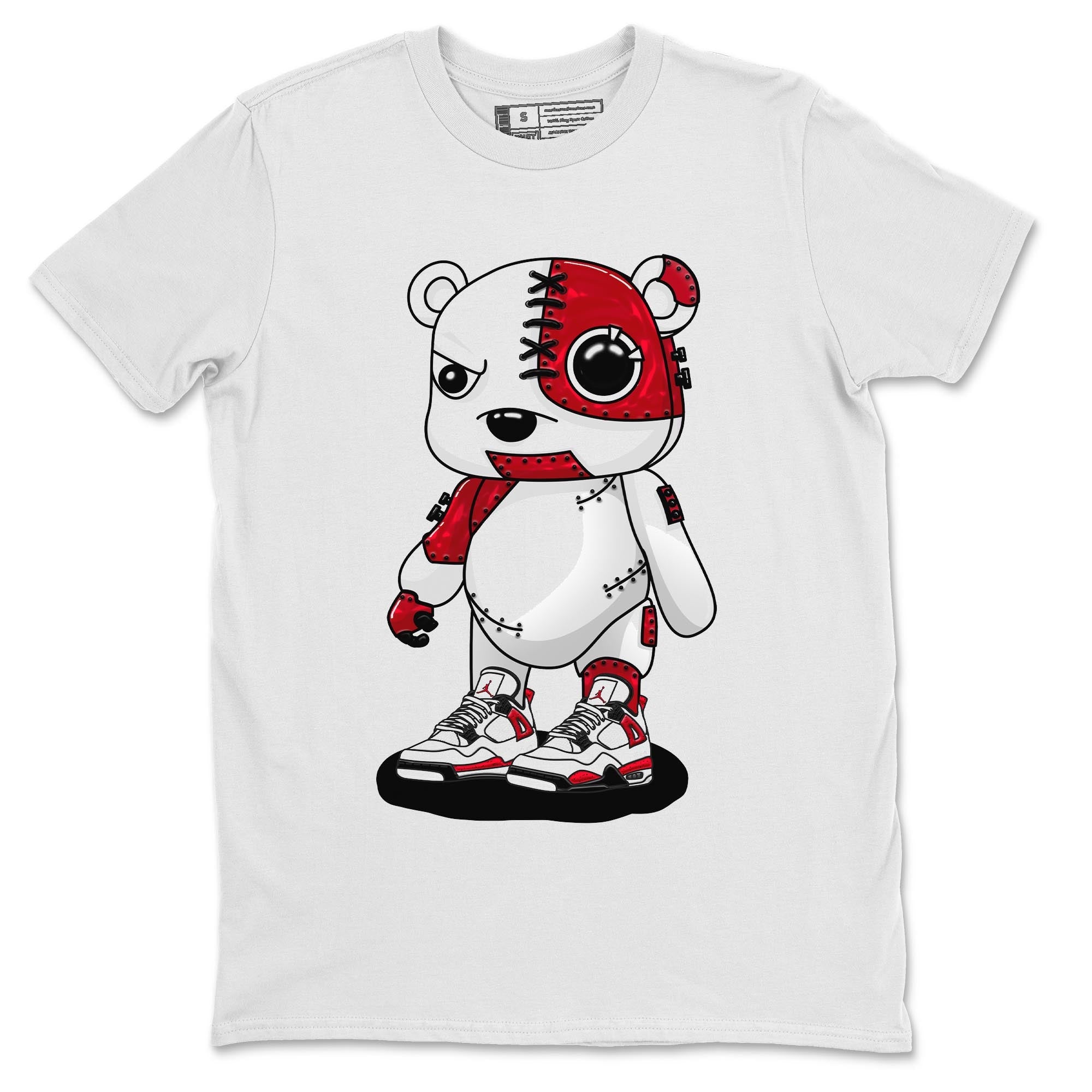 Cyborg Bear snkmatch Tee - Air Jordan 4 Red Cement