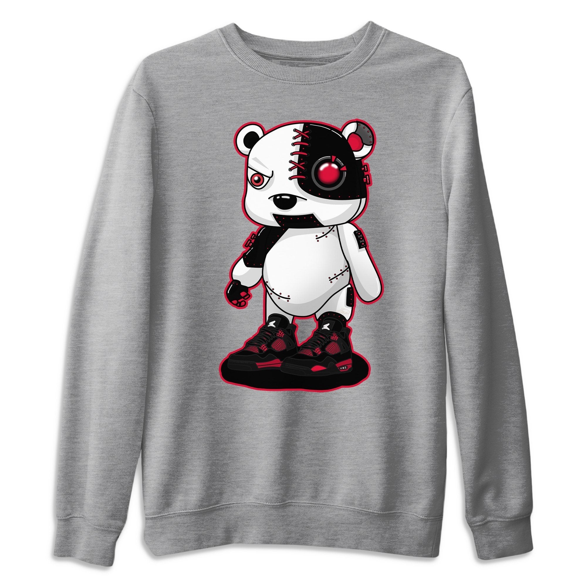Cyborg Bear Unisex Tops - Air Jordan 4 Red Thunder