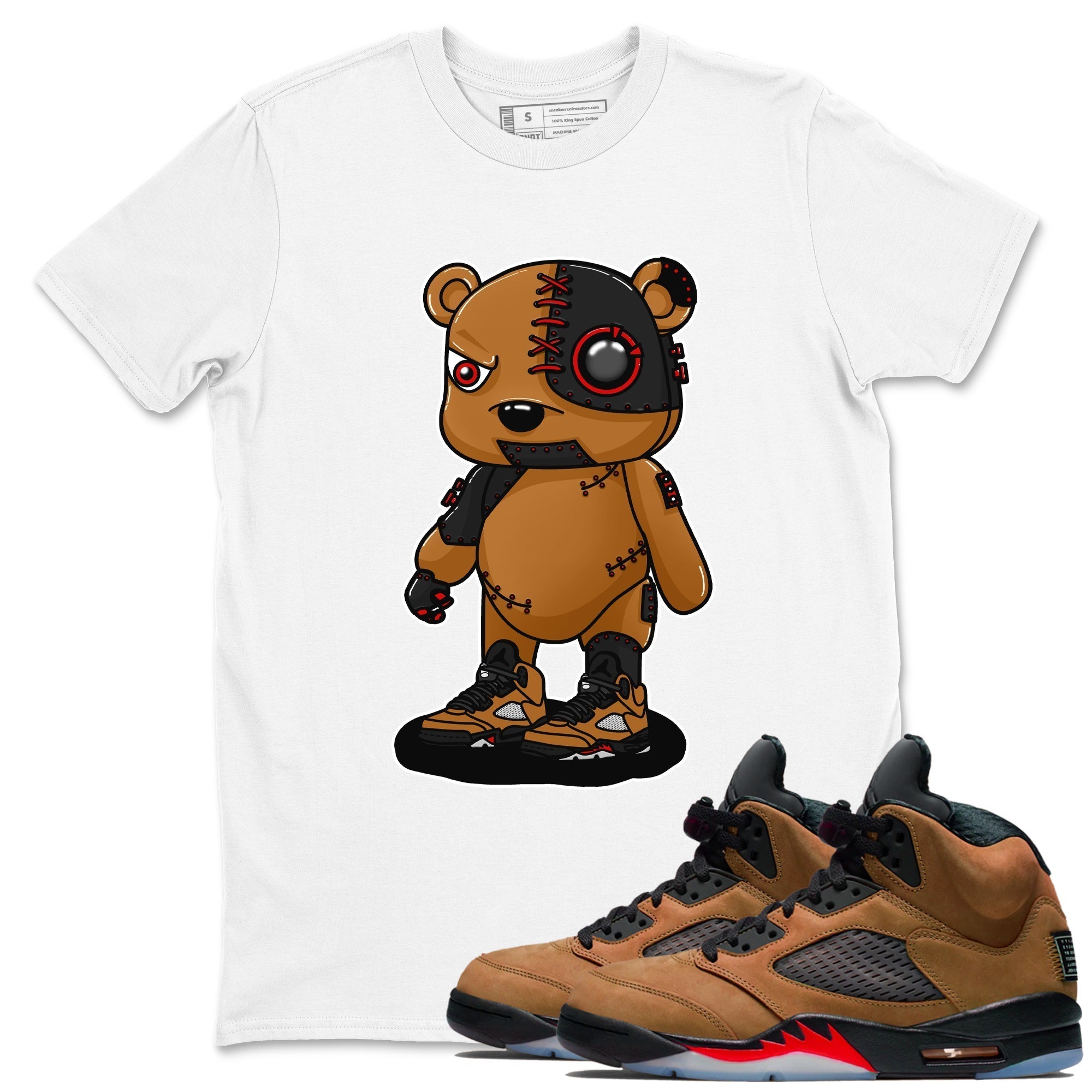 Cyborg Bear snkmatch Tees - Air Jordan 5 Archaeo Brown
