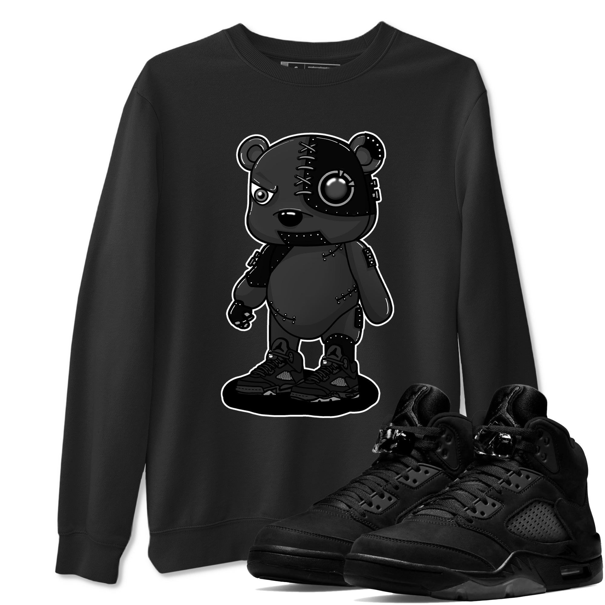 Cyborg Bear snkmatch Tees - Air Jordan 5 Black Cat