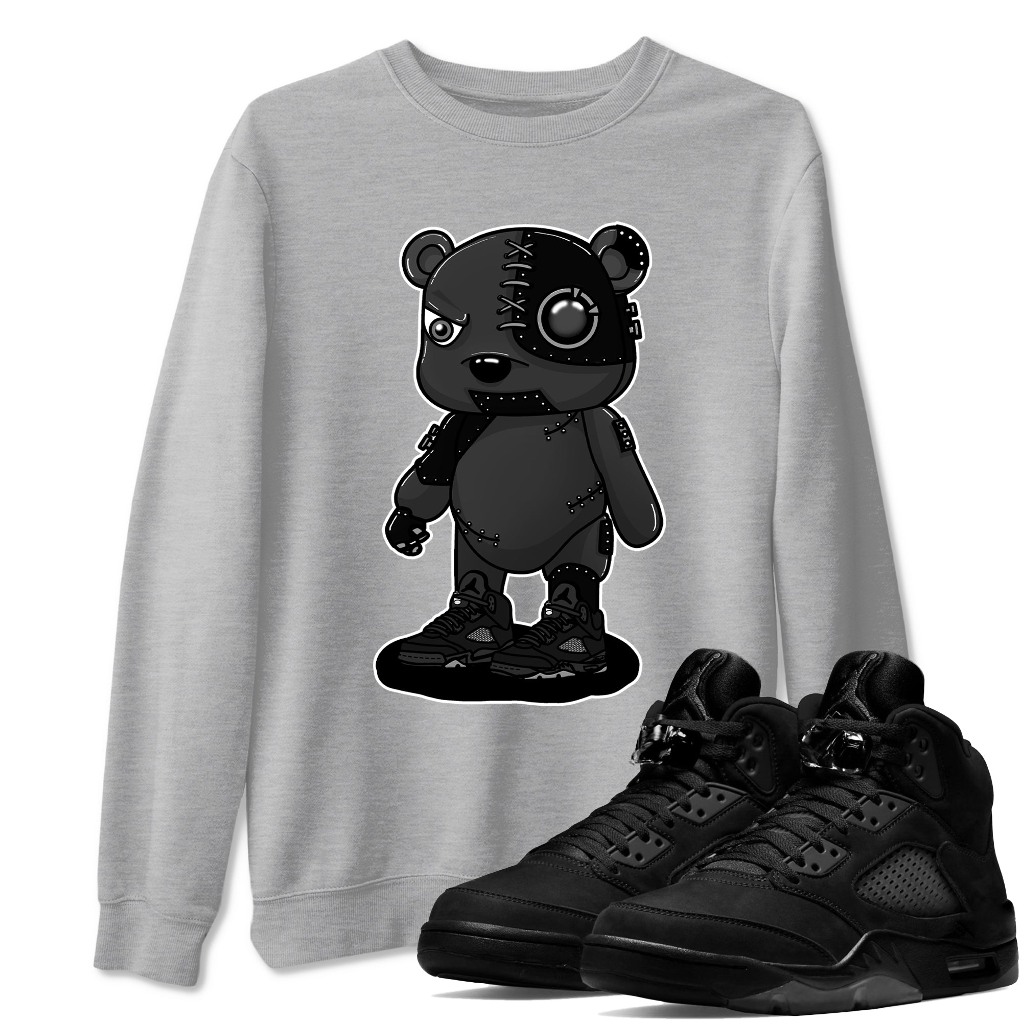 Cyborg Bear snkmatch Tees - Air Jordan 5 Black Cat