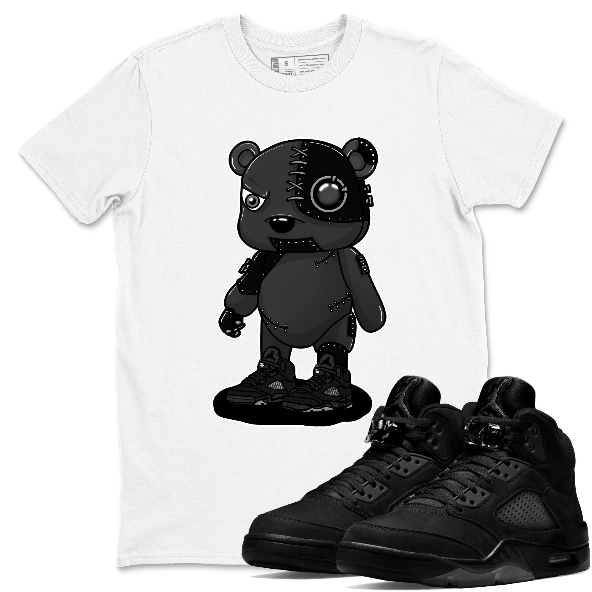 Cyborg Bear snkmatch Tees - Air Jordan 5 Black Cat