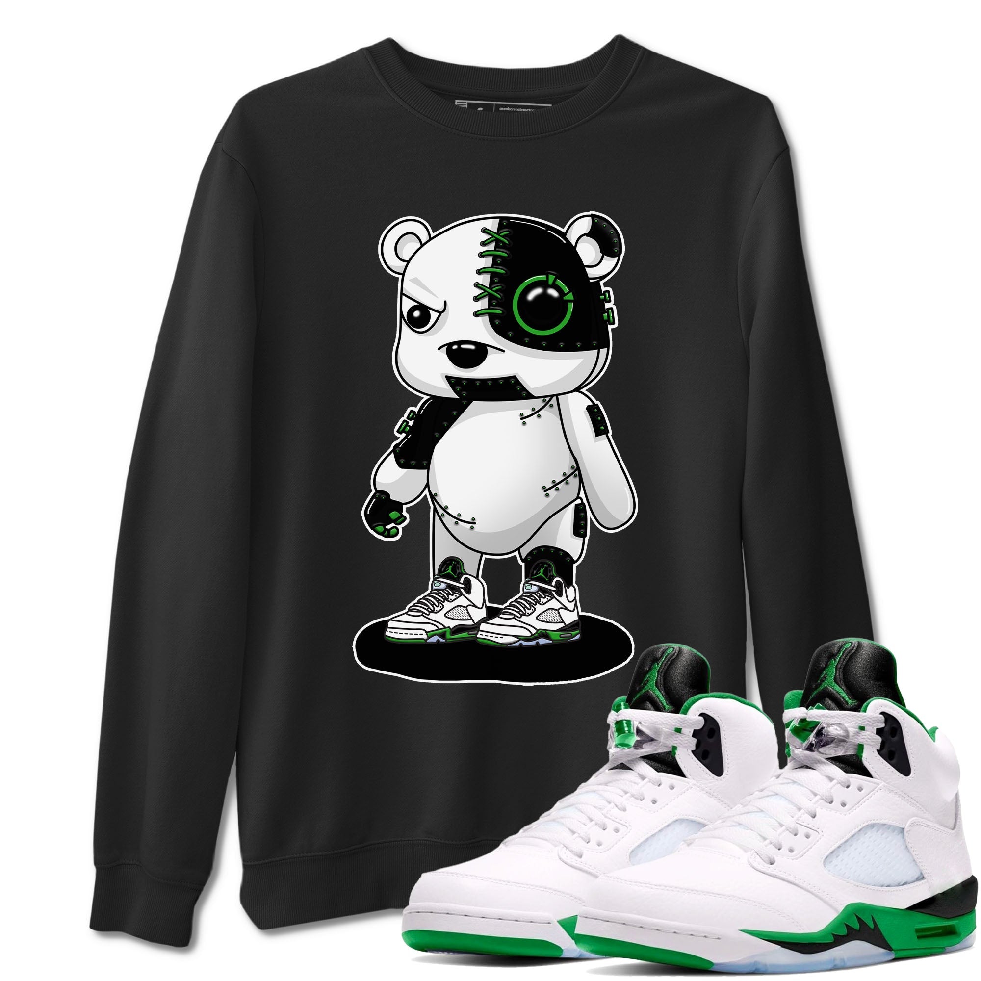 Cyborg Bear snkmatch Tees - Air Jordan 5 Lucky Green