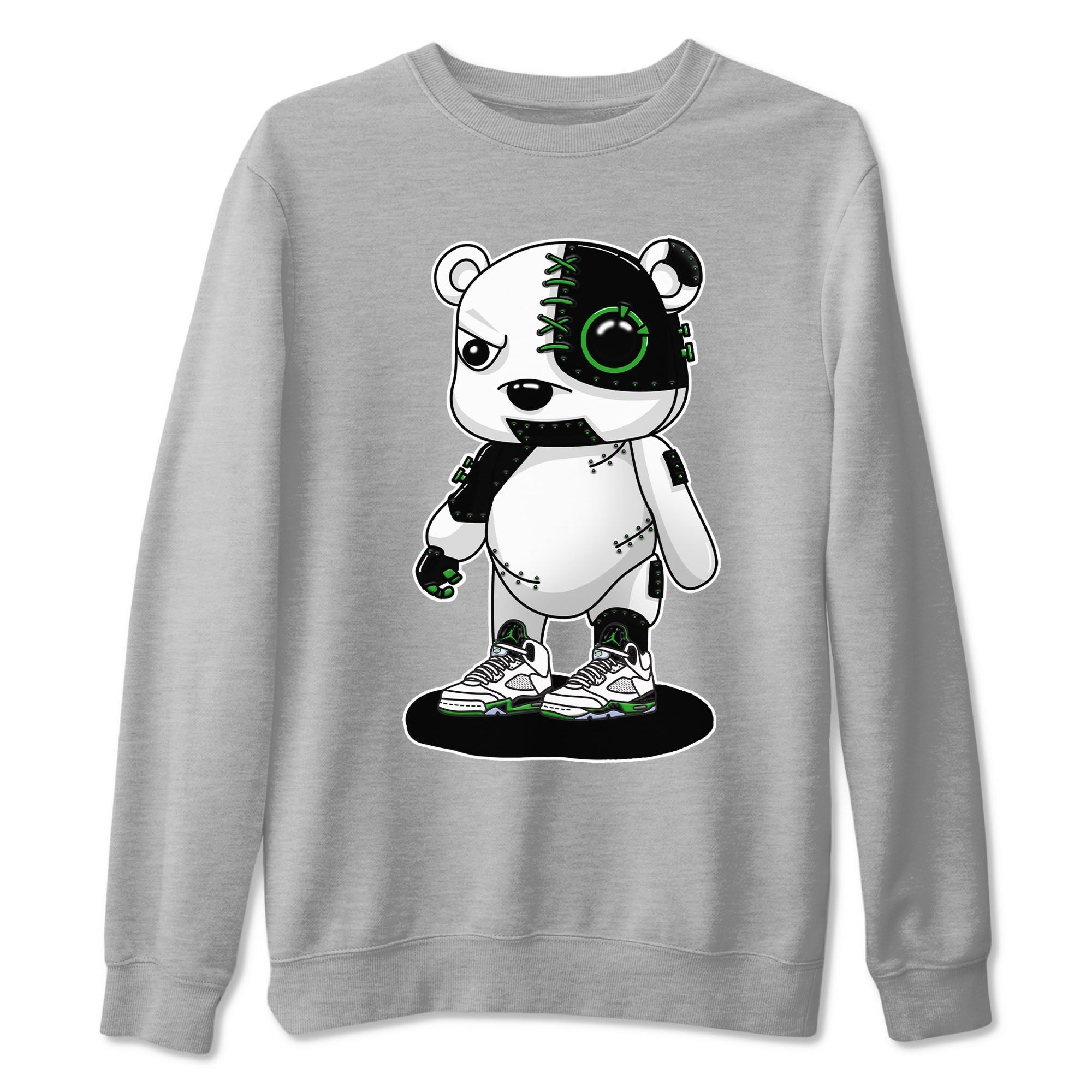 Cyborg Bear snkmatch Tees - Air Jordan 5 Lucky Green