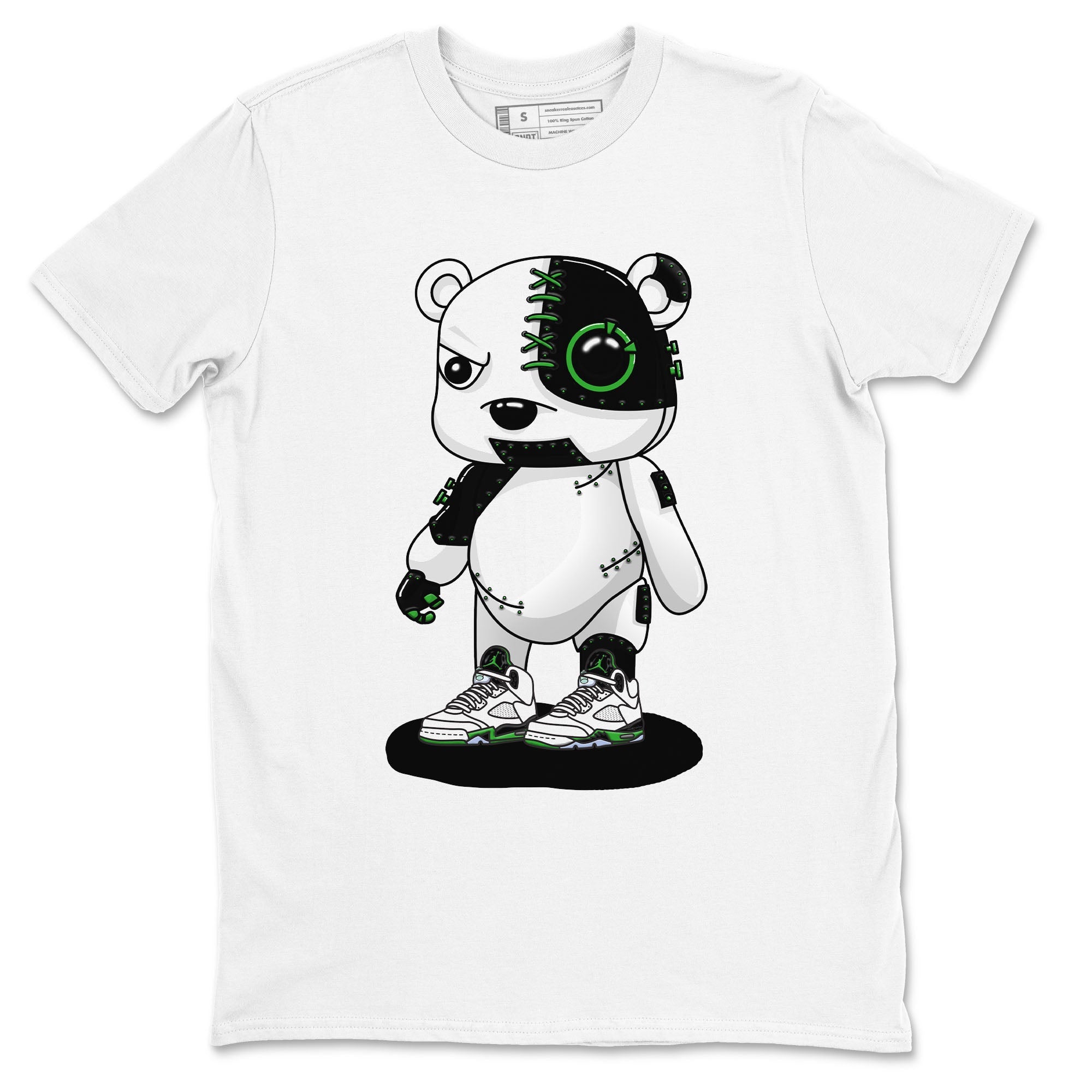 Cyborg Bear snkmatch Tees - Air Jordan 5 Lucky Green