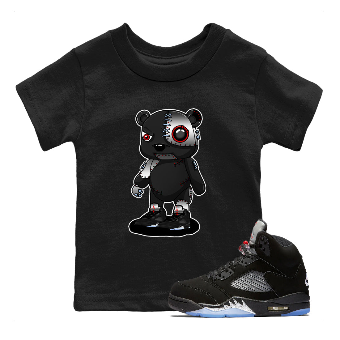 Cyborg Bear snkmatch Tees Kids - Air Jordan 5 Reimagined