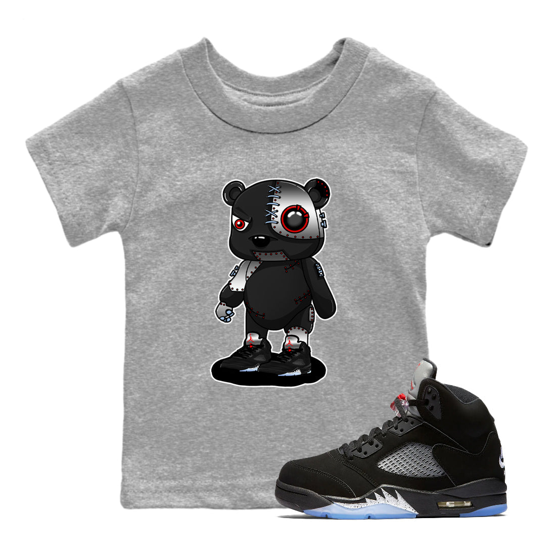 Cyborg Bear snkmatch Tees Kids - Air Jordan 5 Reimagined