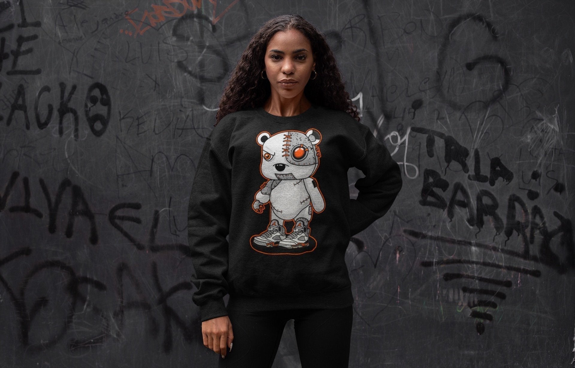 Cyborg Bear Unisex Tops - Air Jordan 5 Shattered Backboard