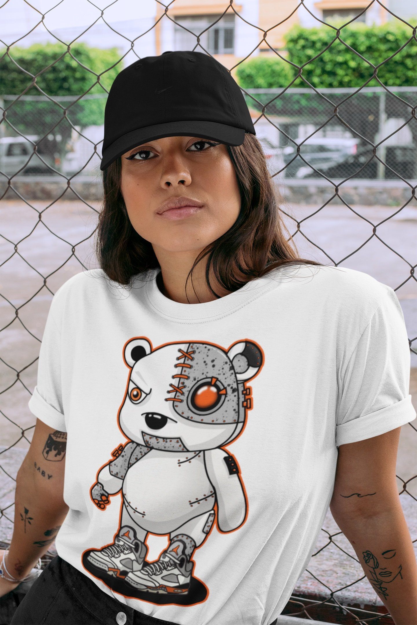 Cyborg Bear Unisex Tops - Air Jordan 5 Shattered Backboard