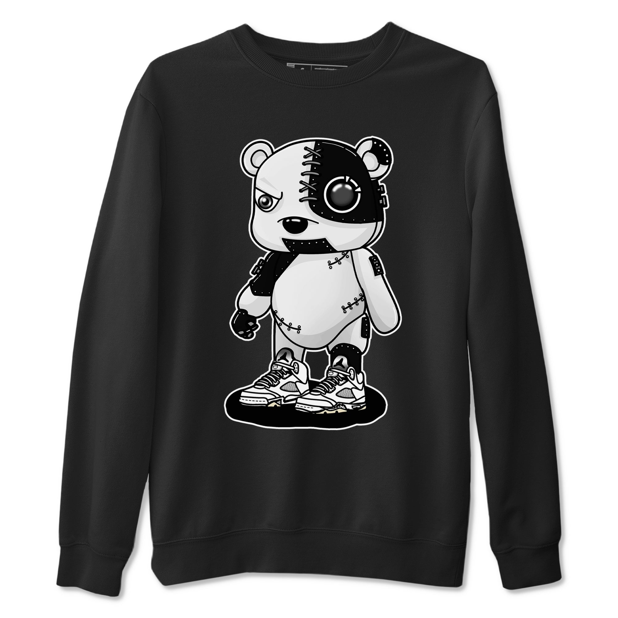 Cyborg Bear snkmatch Tees - Air Jordan 5 White Black
