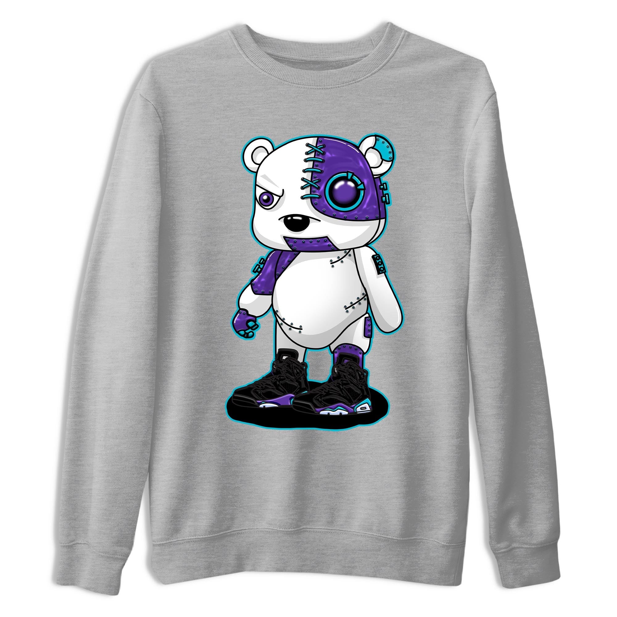 Cyborg Bear snkmatch Tee - Air Jordan 6 Aqua