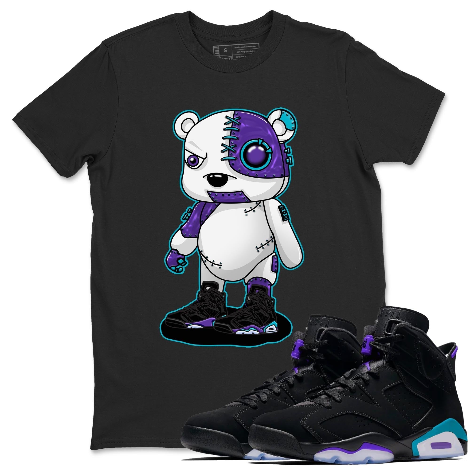 Cyborg Bear snkmatch Tee - Air Jordan 6 Aqua