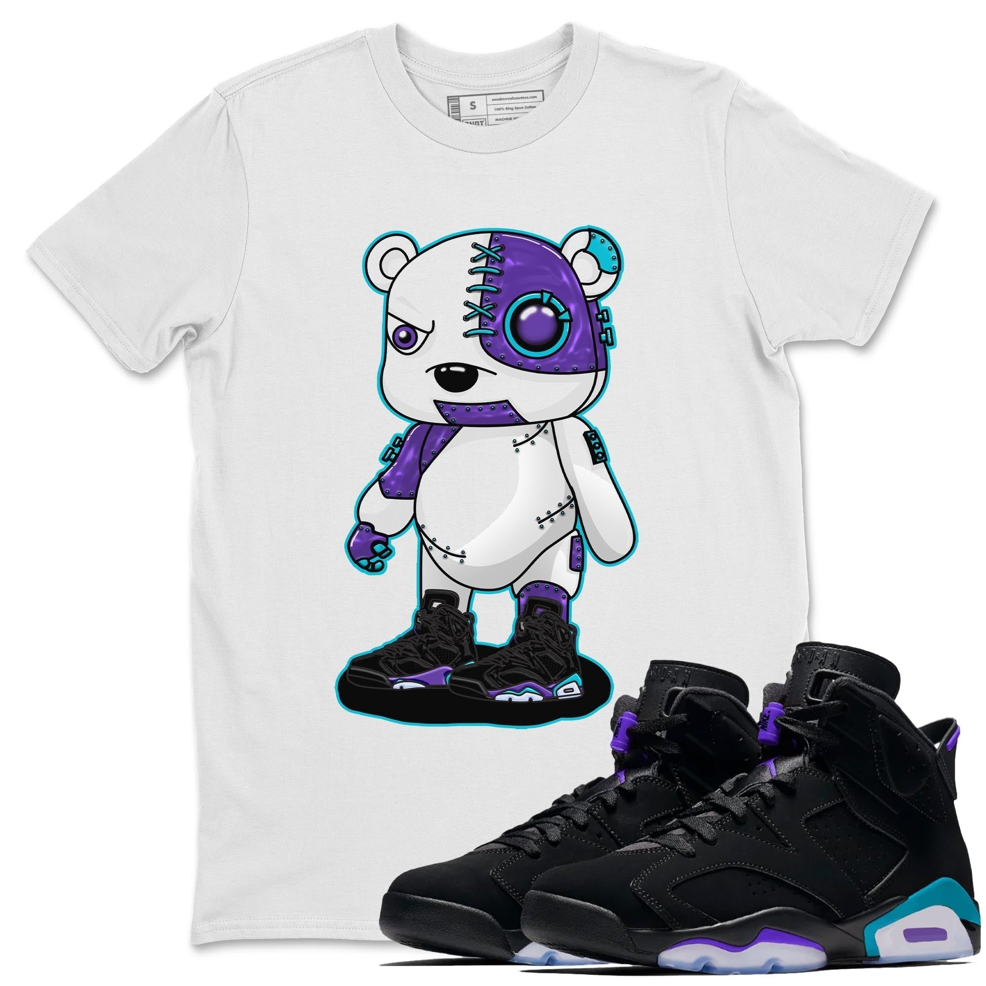 Cyborg Bear snkmatch Tee - Air Jordan 6 Aqua