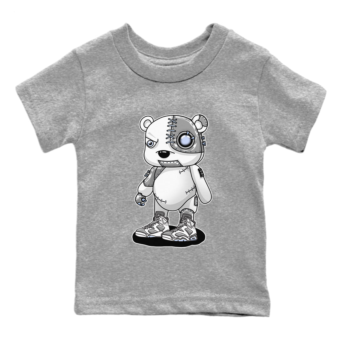 Cyborg Bear Kids Tops - Air Jordan 6 Cool Grey