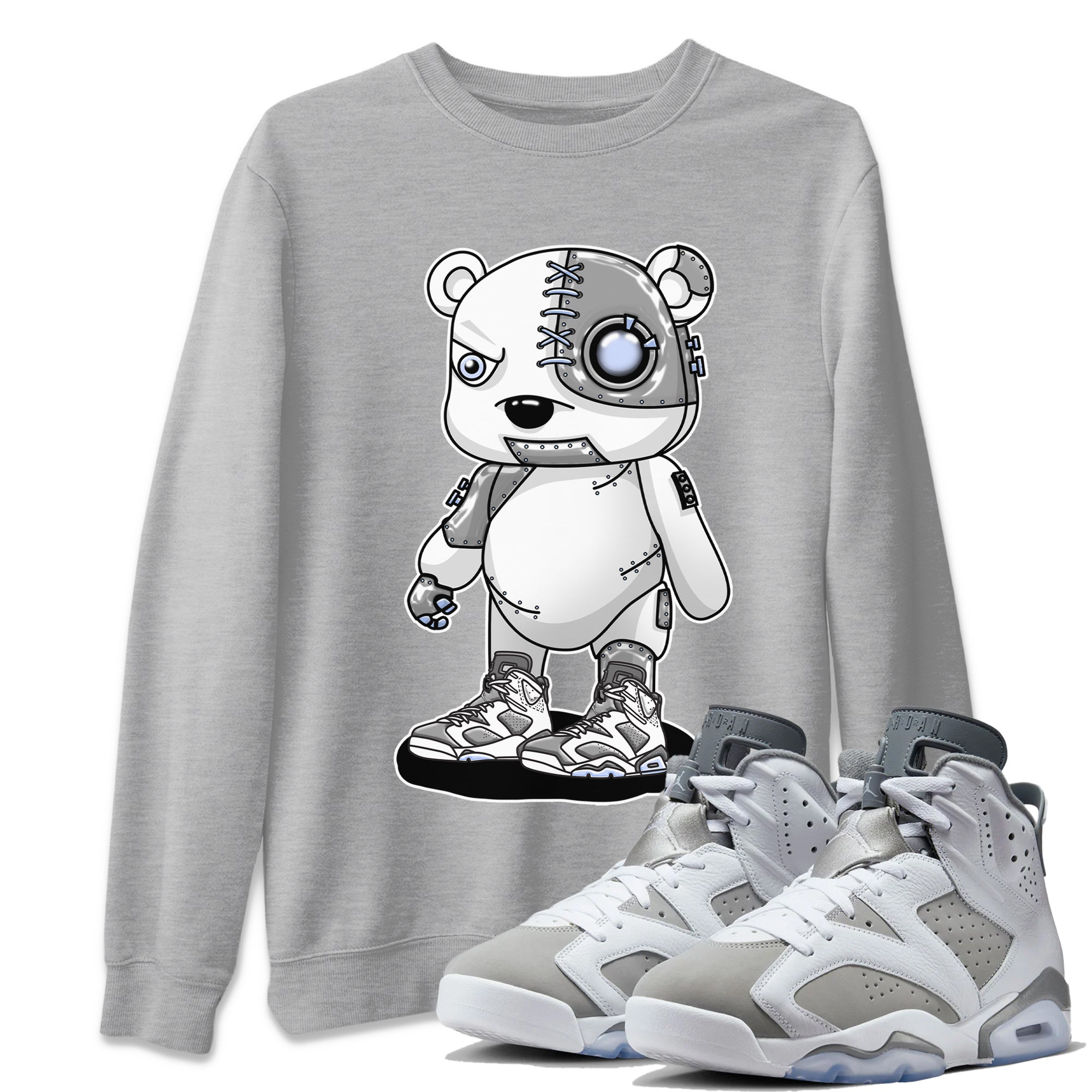 Cyborg Bear Unisex Tops - Air Jordan 6 Cool Grey