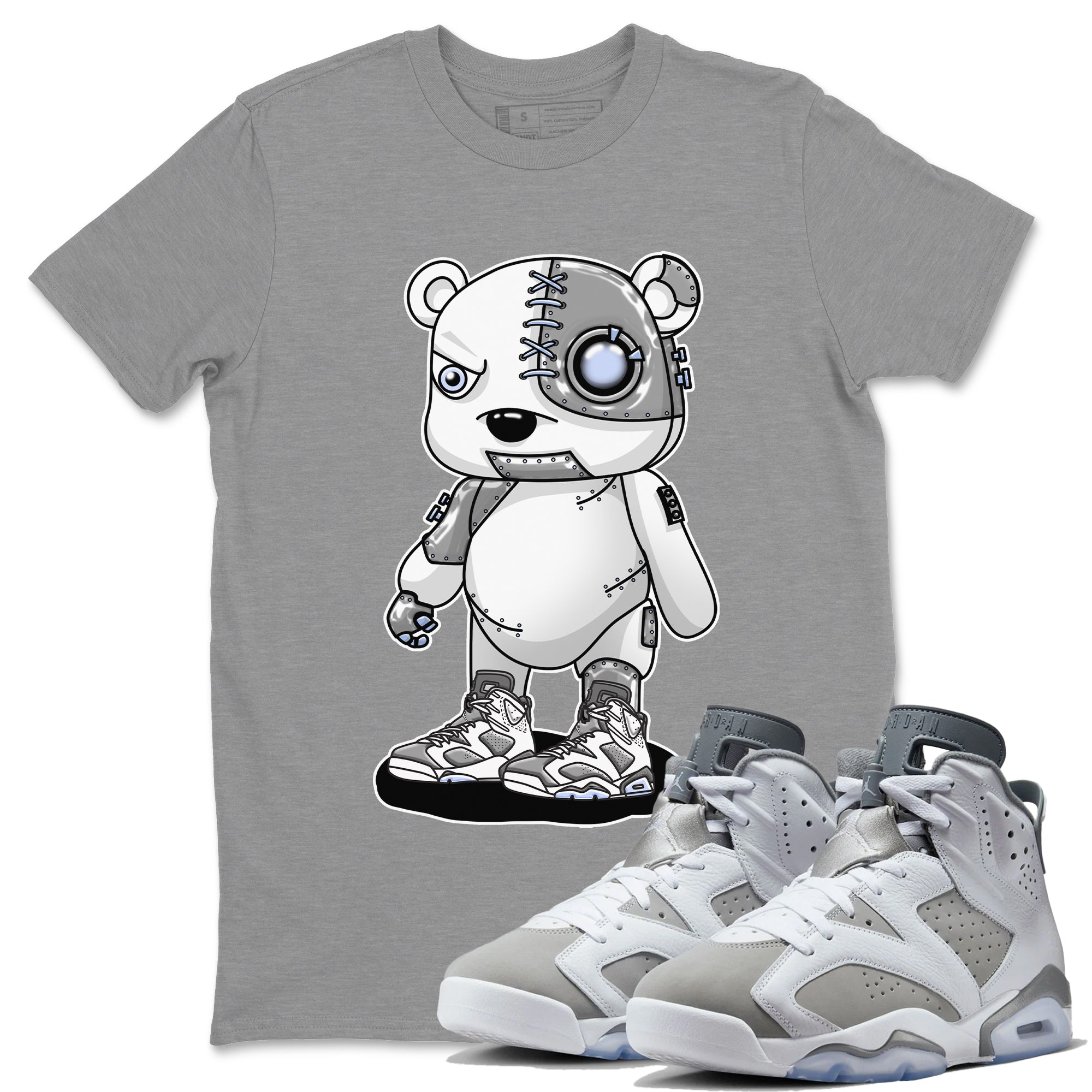 Cyborg Bear Unisex Tops - Air Jordan 6 Cool Grey
