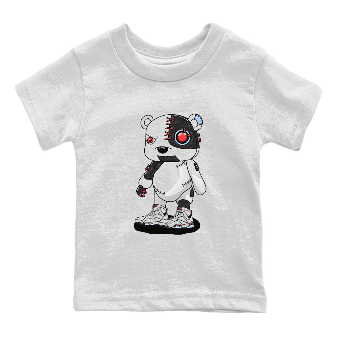 Cyborg Bear snkmatch Tee Kids - Air Jordan 7 White Infrared