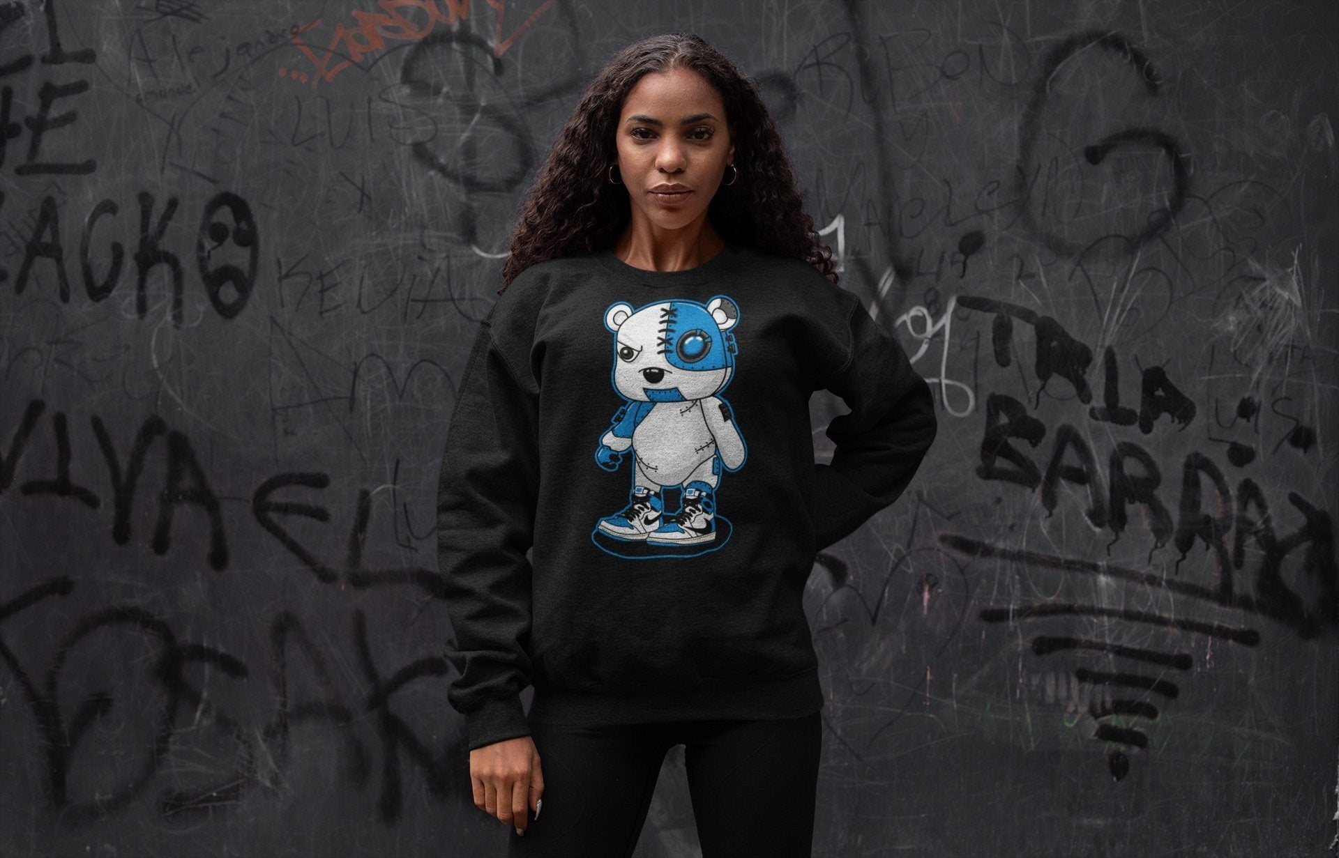 Cyborg Bear Unisex Tops - Air Jordan 1 Travis Scott Fragment