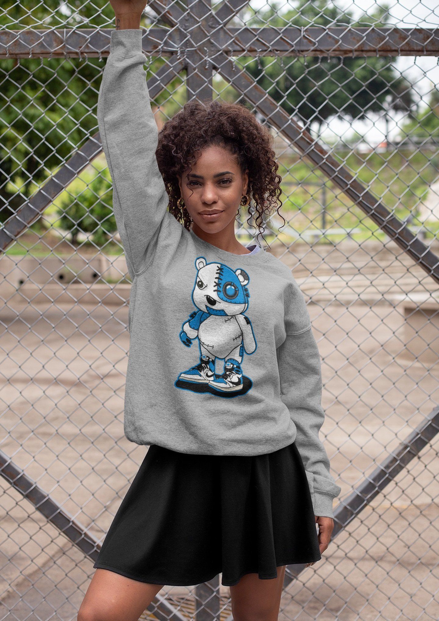 Cyborg Bear Unisex Tops - Air Jordan 1 Travis Scott Fragment