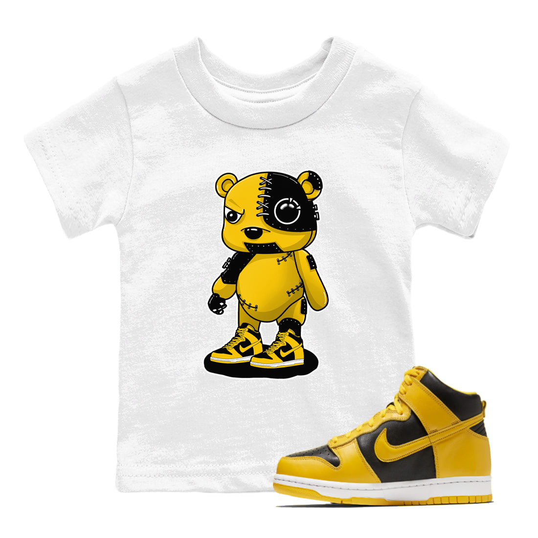 Cyborg Bear snkmatch Tees Kids - Dunk High Pollen