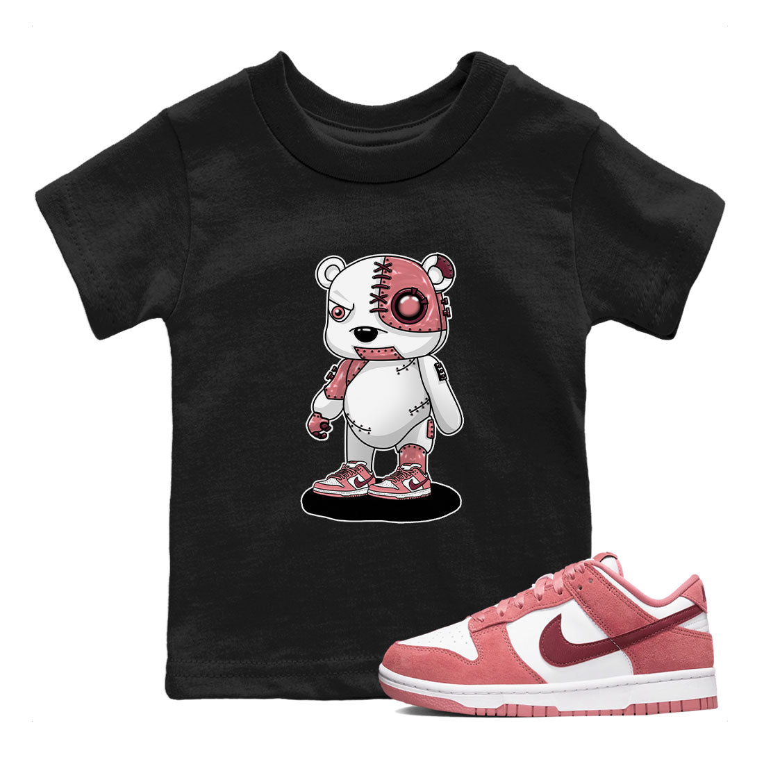 Cyborg Bear snkmatch Tees Kids - Dunk Valentines Day 2024