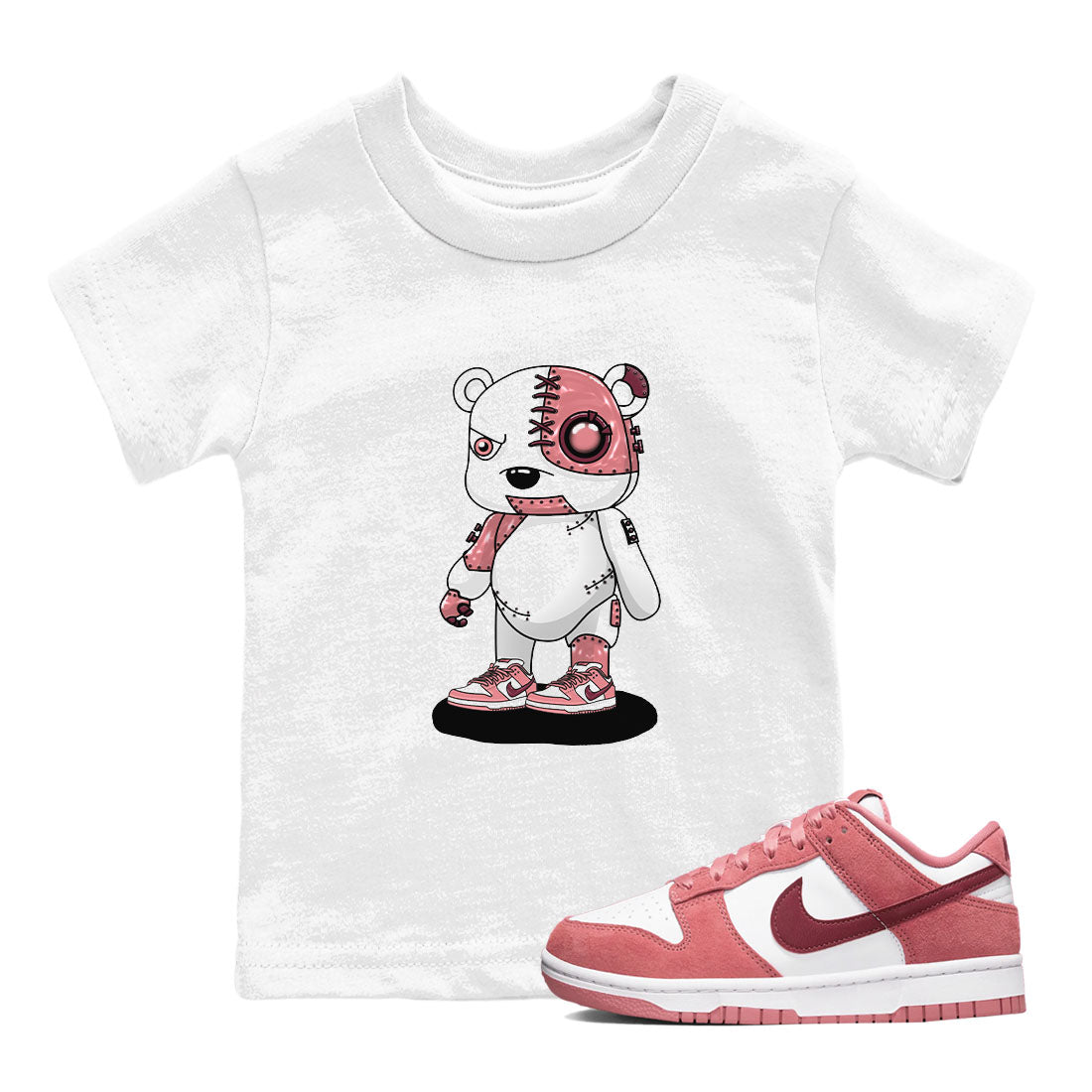 Cyborg Bear snkmatch Tees Kids - Dunk Valentines Day 2024