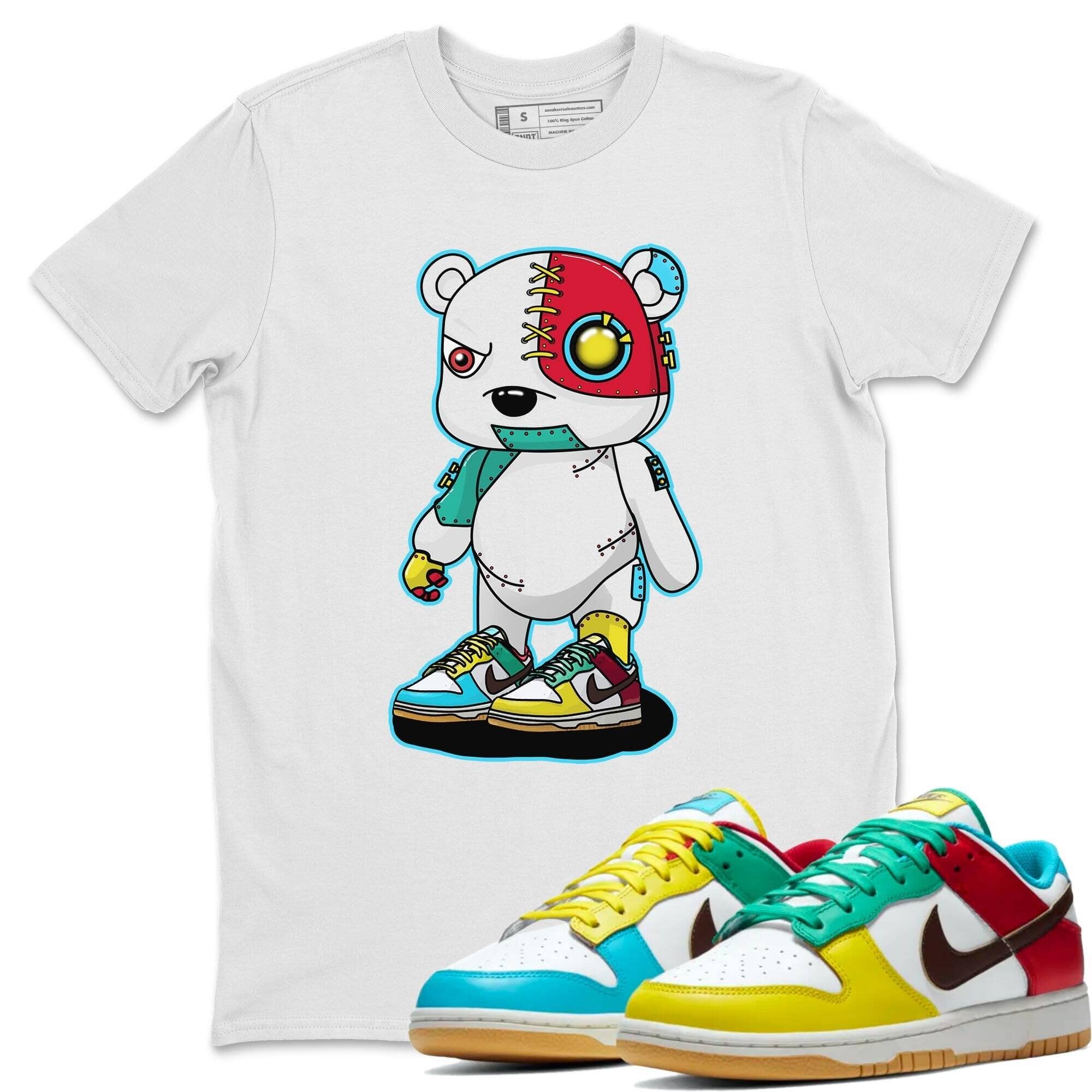 Cyborg Bear Unisex Tops - Dunk Free 99 White