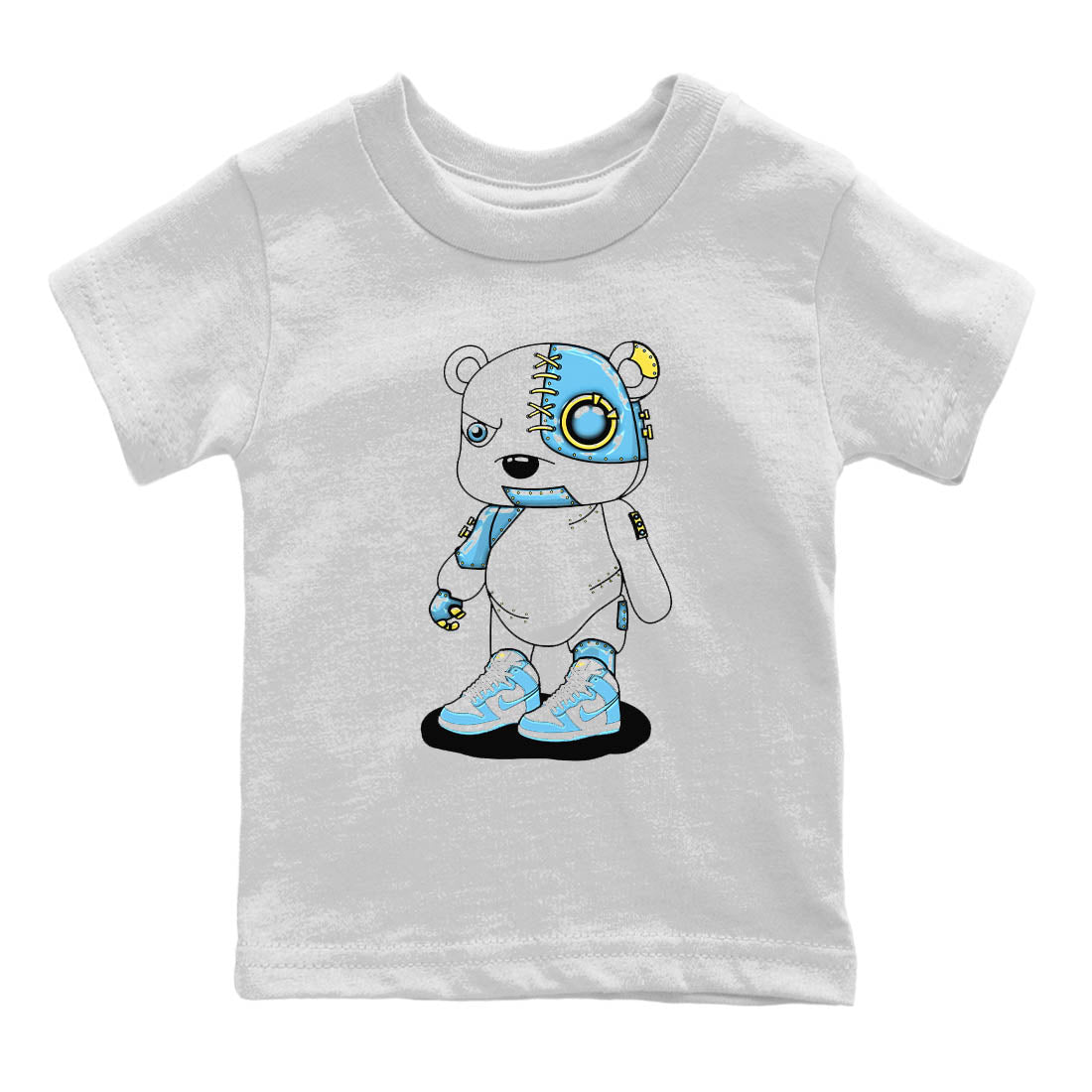 Cyborg Bear Kids Tops - Dunk Blue Chill